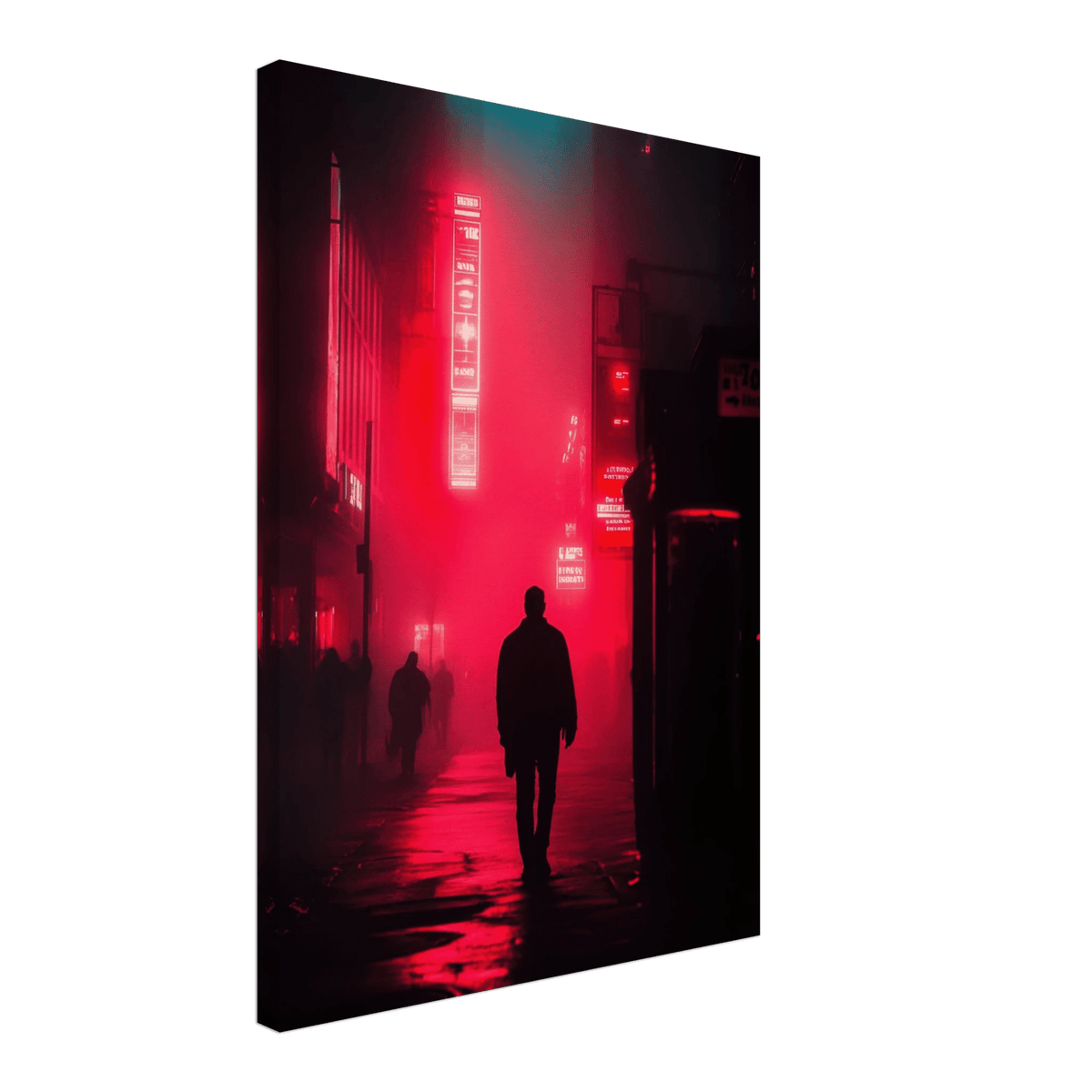 A lone detective in a neon street - Shop Ai Art WebShop - Digital Art online Store