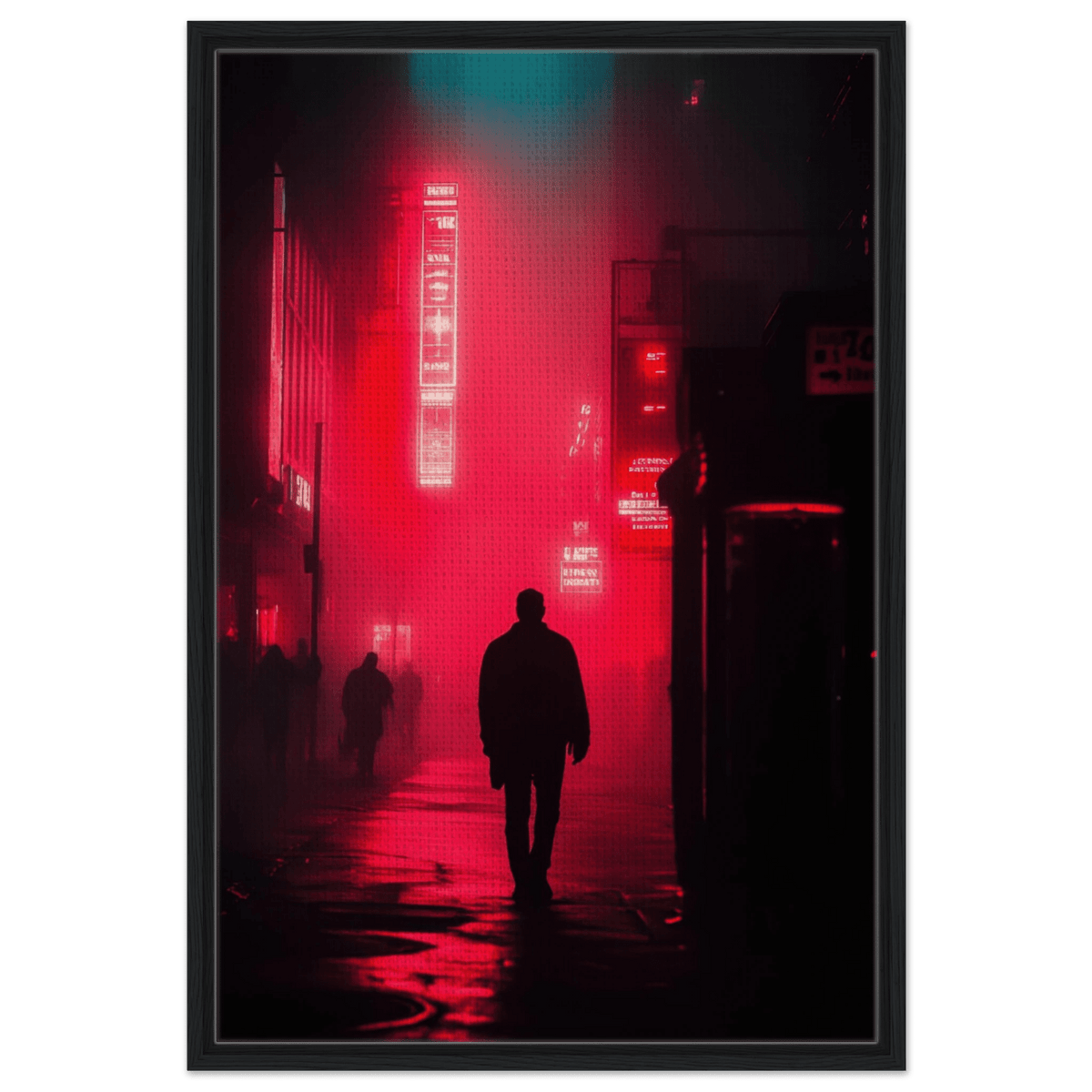 A lone detective in a neon street - Shop Ai Art WebShop - Digital Art online Store