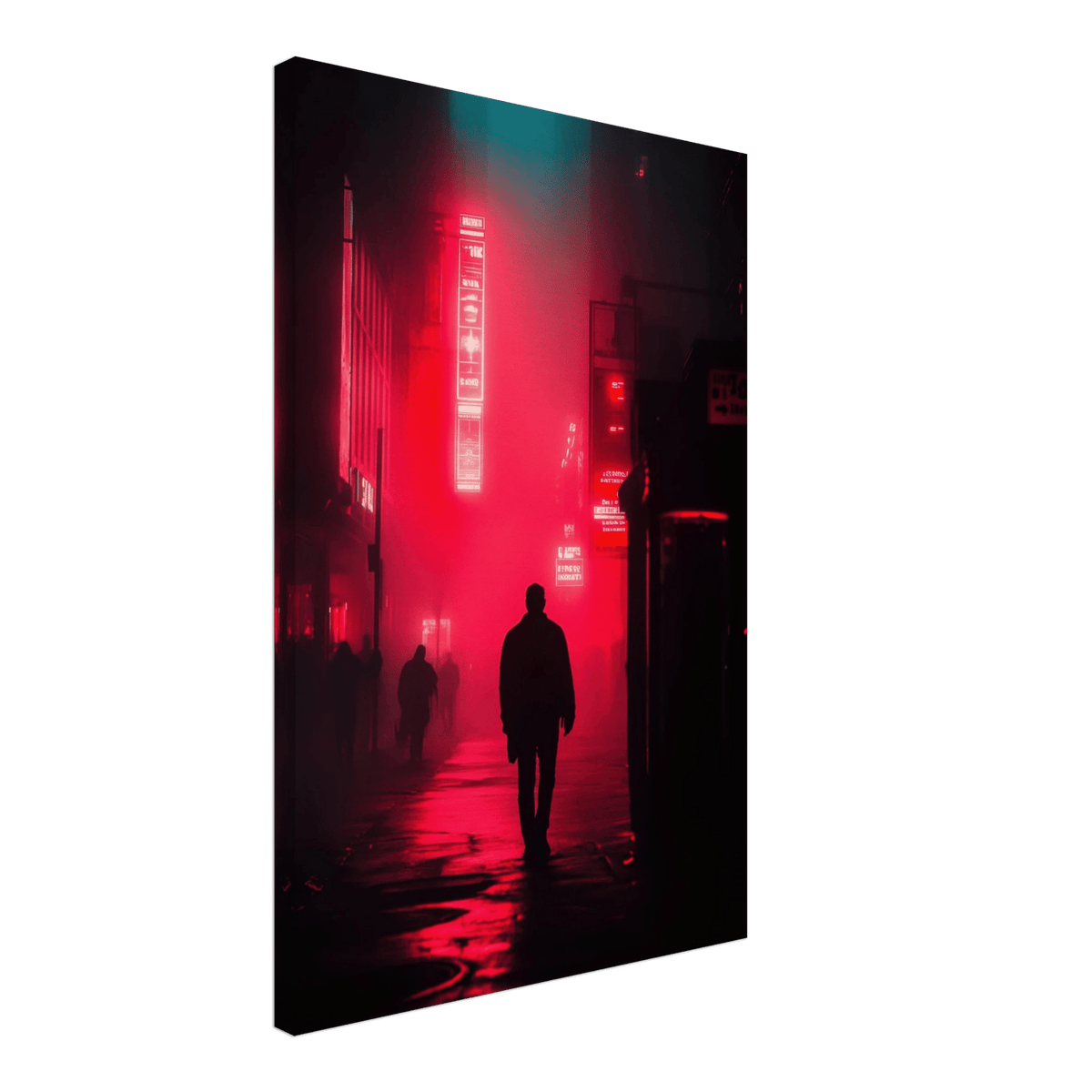 A lone detective in a neon street - Shop Ai Art WebShop - Digital Art online Store