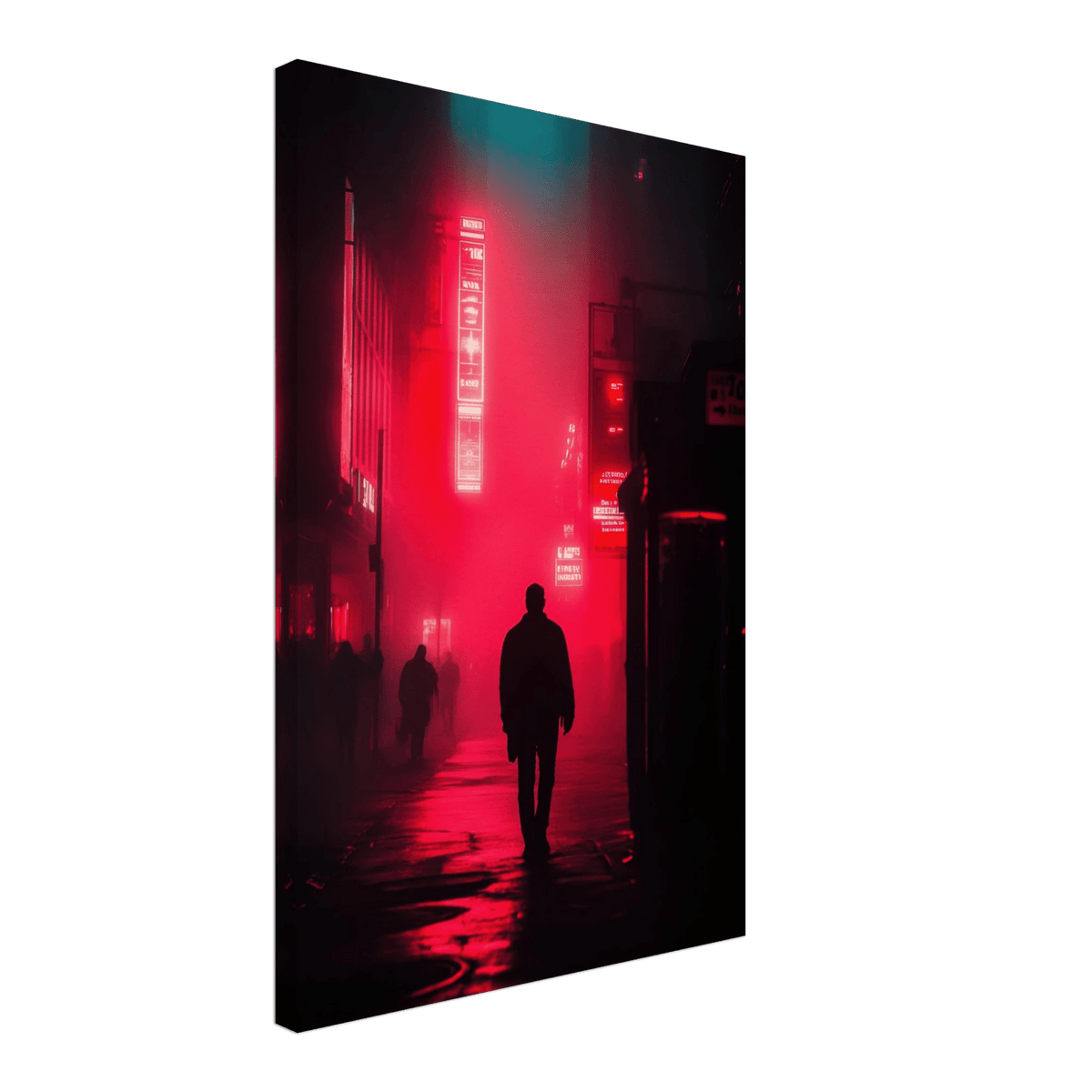A lone detective in a neon street - Shop Ai Art WebShop - Digital Art online Store