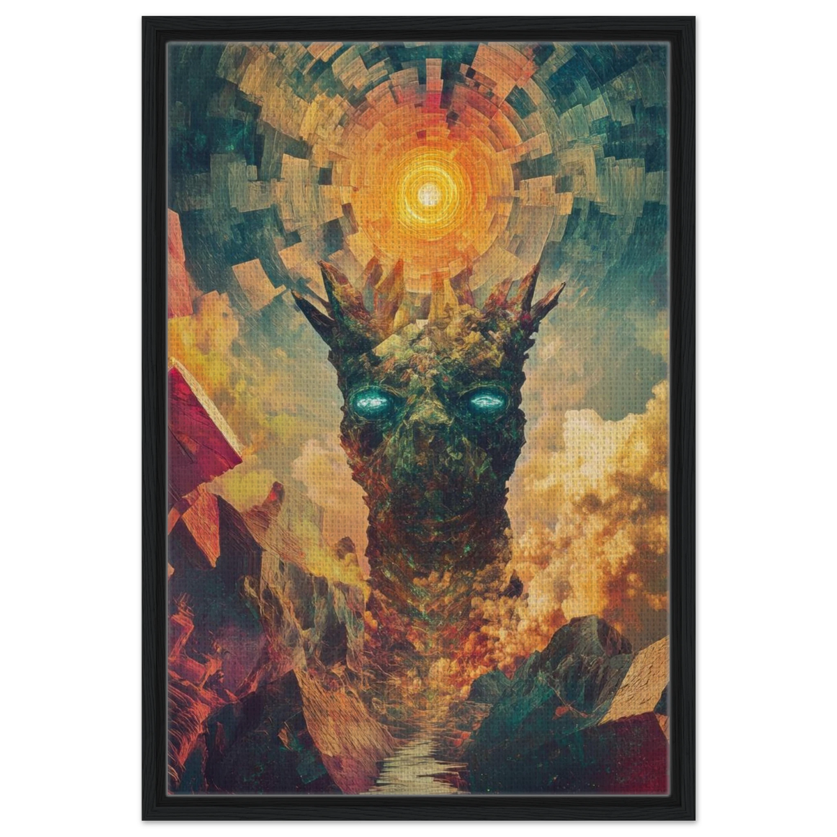 A massive otherworldly titan rises from a swirli 1 - Shop Ai Art WebShop - Digital Art online Store