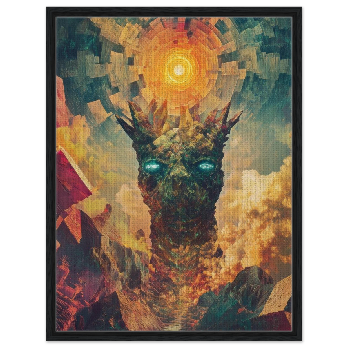 A massive otherworldly titan rises from a swirli 1 - Shop Ai Art WebShop - Digital Art online Store