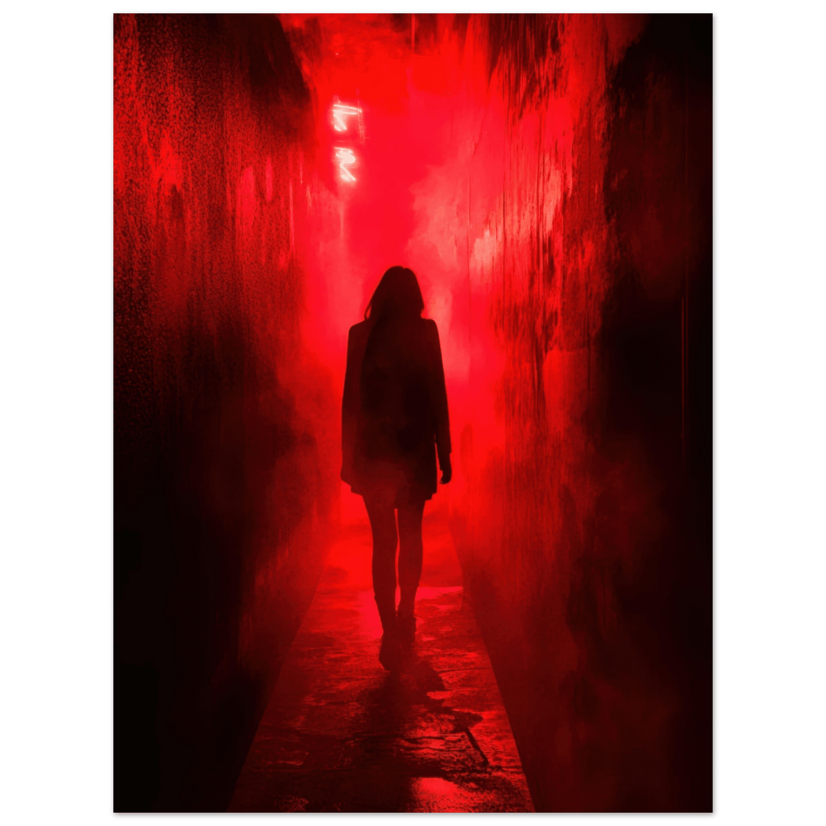 A mysterious figure with an elongated shadow sta 1 - Shop Ai Art WebShop - Digital Art online Store
