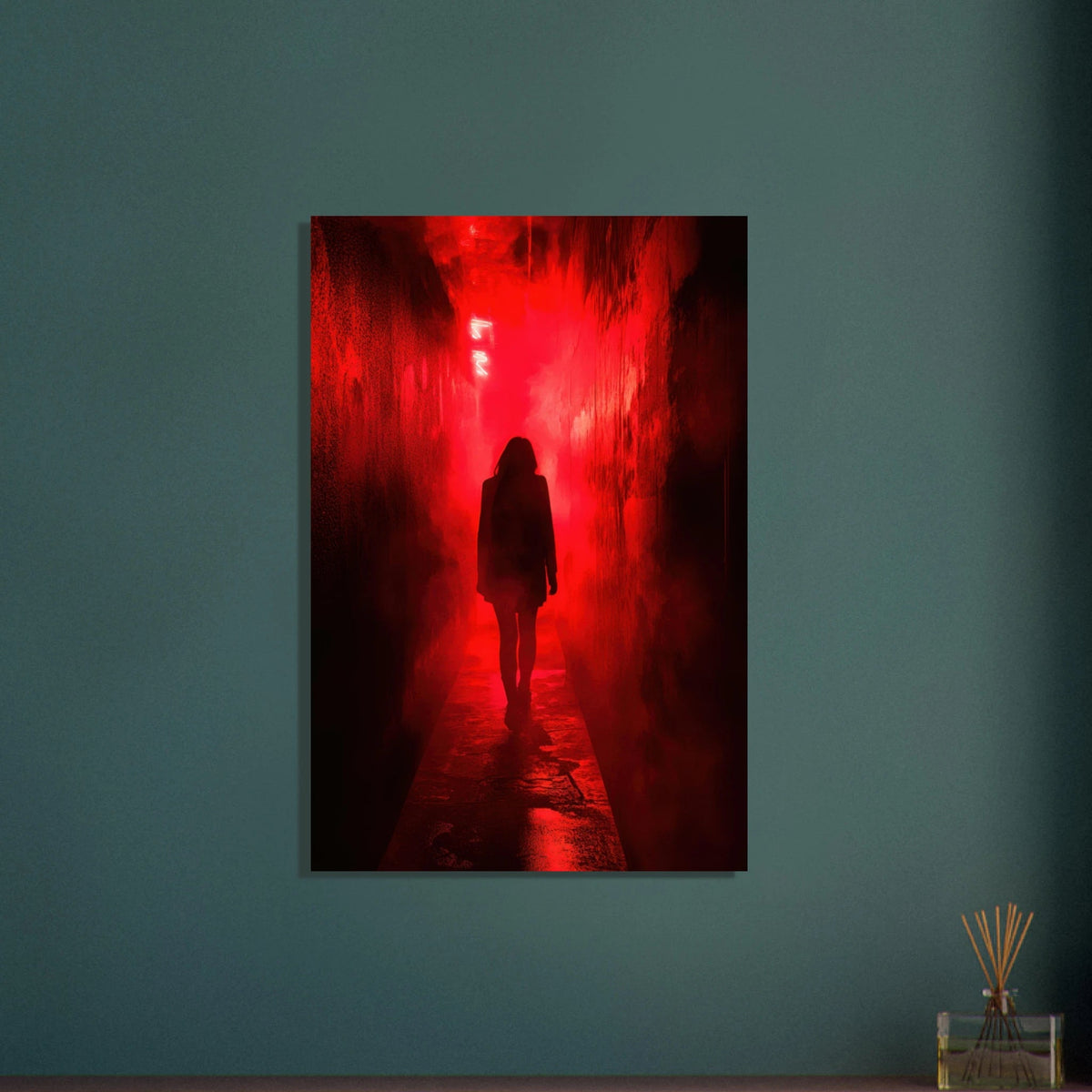 A mysterious figure with an elongated shadow sta 1 - Shop Ai Art WebShop - Digital Art online Store