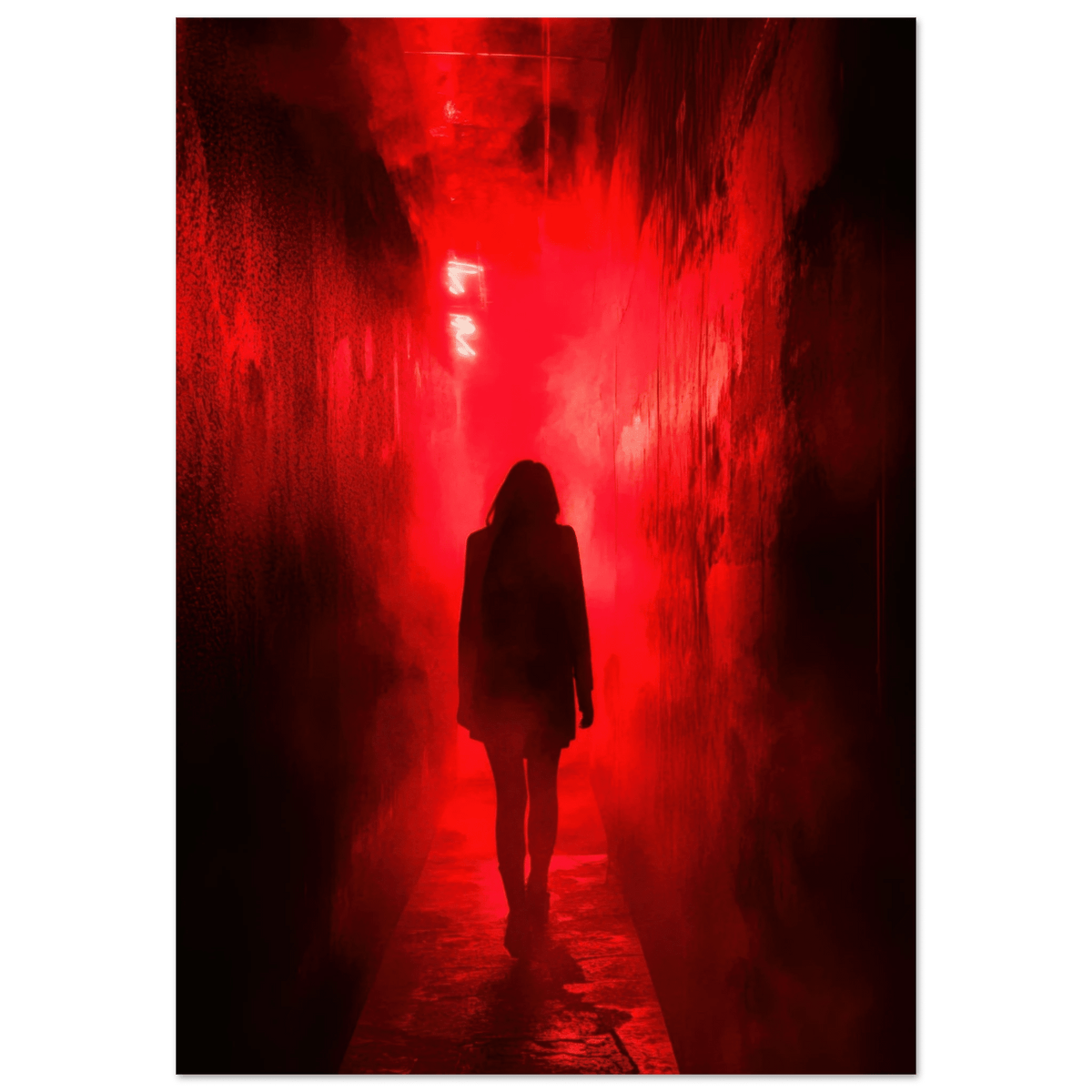 A mysterious figure with an elongated shadow sta 1 - Shop Ai Art WebShop - Digital Art online Store