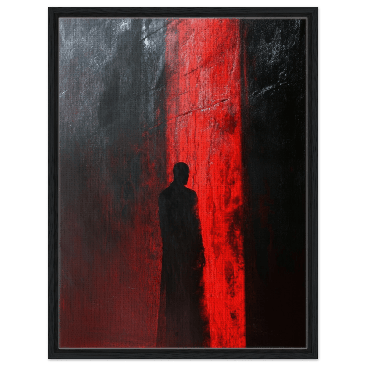 A mysterious figure with an elongated shadow sta 2 - Shop Ai Art WebShop - Digital Art online Store