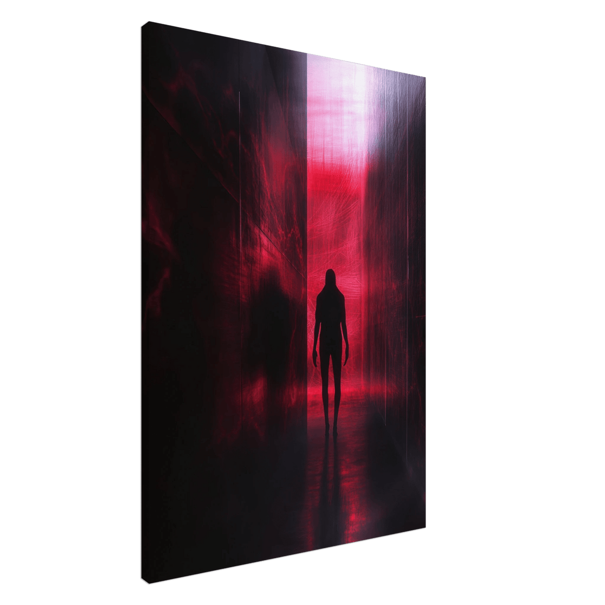 A mysterious figure with an elongated shadow sta - Shop Ai Art WebShop - Digital Art online Store