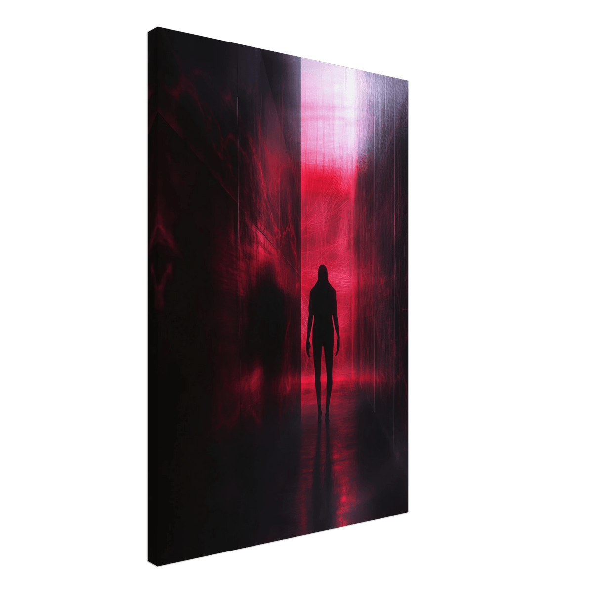A mysterious figure with an elongated shadow sta - Shop Ai Art WebShop - Digital Art online Store