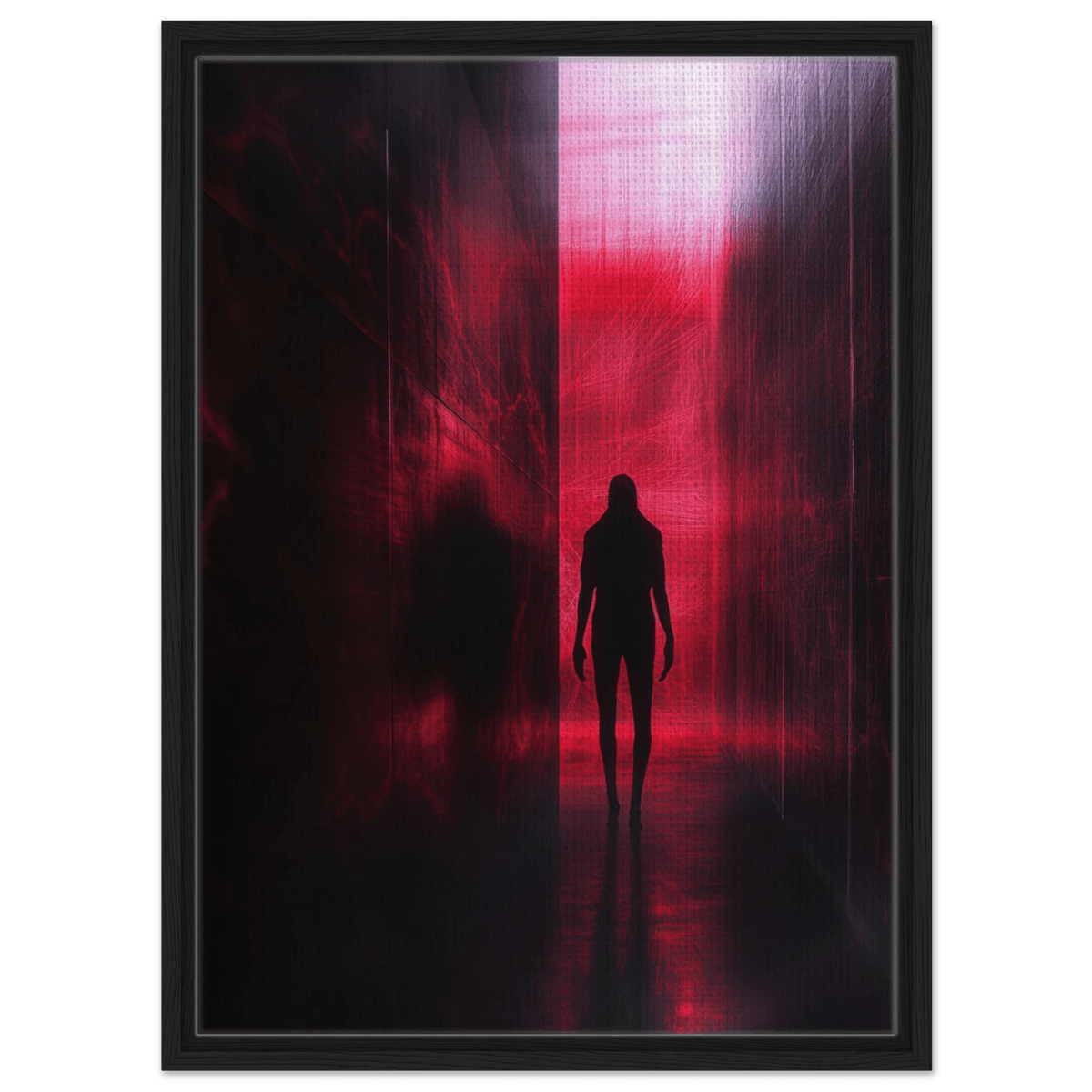 A mysterious figure with an elongated shadow sta - Shop Ai Art WebShop - Digital Art online Store