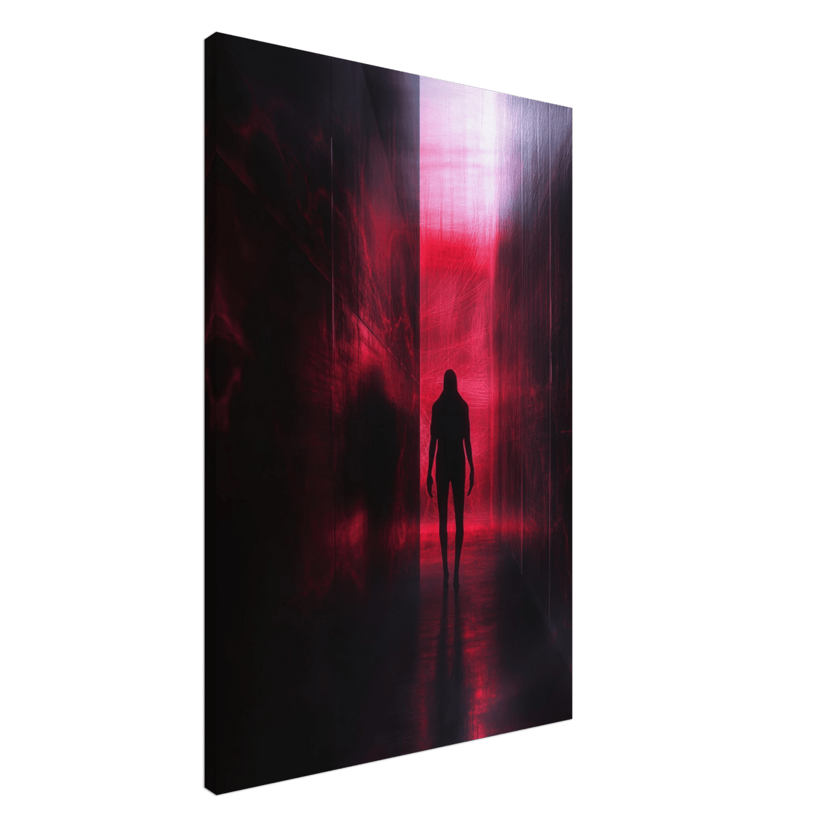 A mysterious figure with an elongated shadow sta - Shop Ai Art WebShop - Digital Art online Store