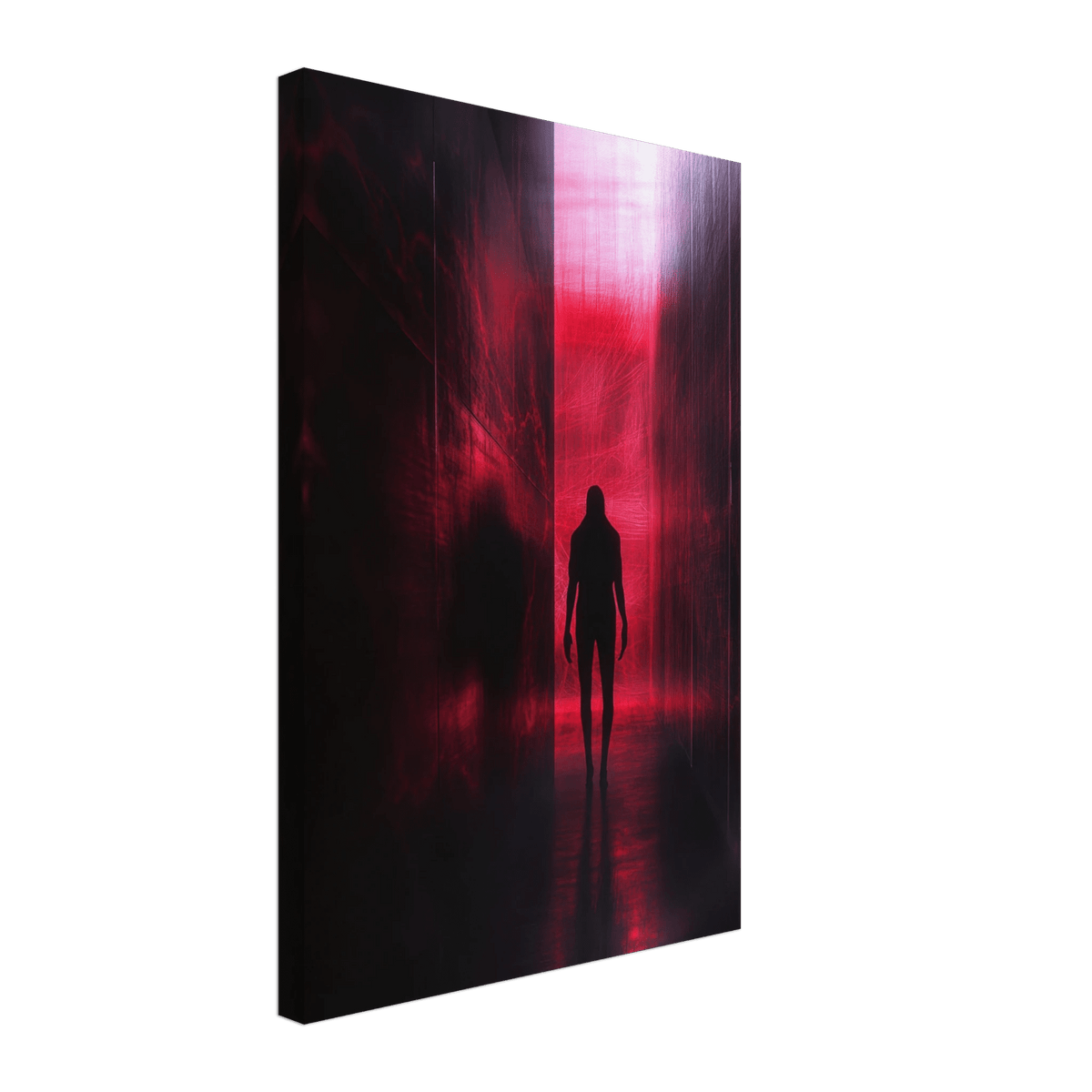 A mysterious figure with an elongated shadow sta - Shop Ai Art WebShop - Digital Art online Store