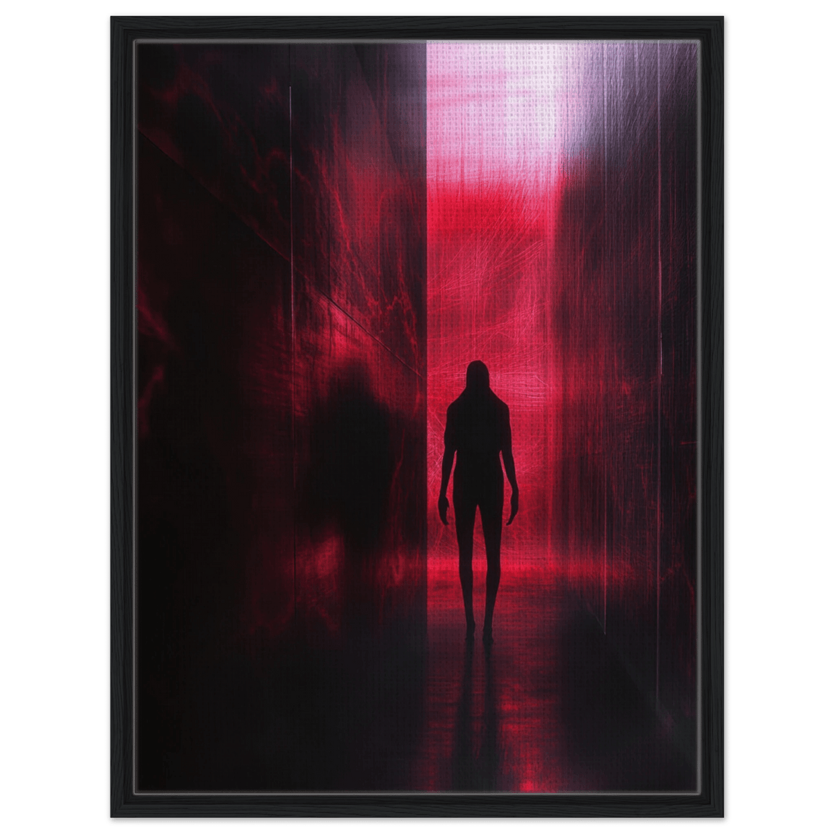 A mysterious figure with an elongated shadow sta - Shop Ai Art WebShop - Digital Art online Store