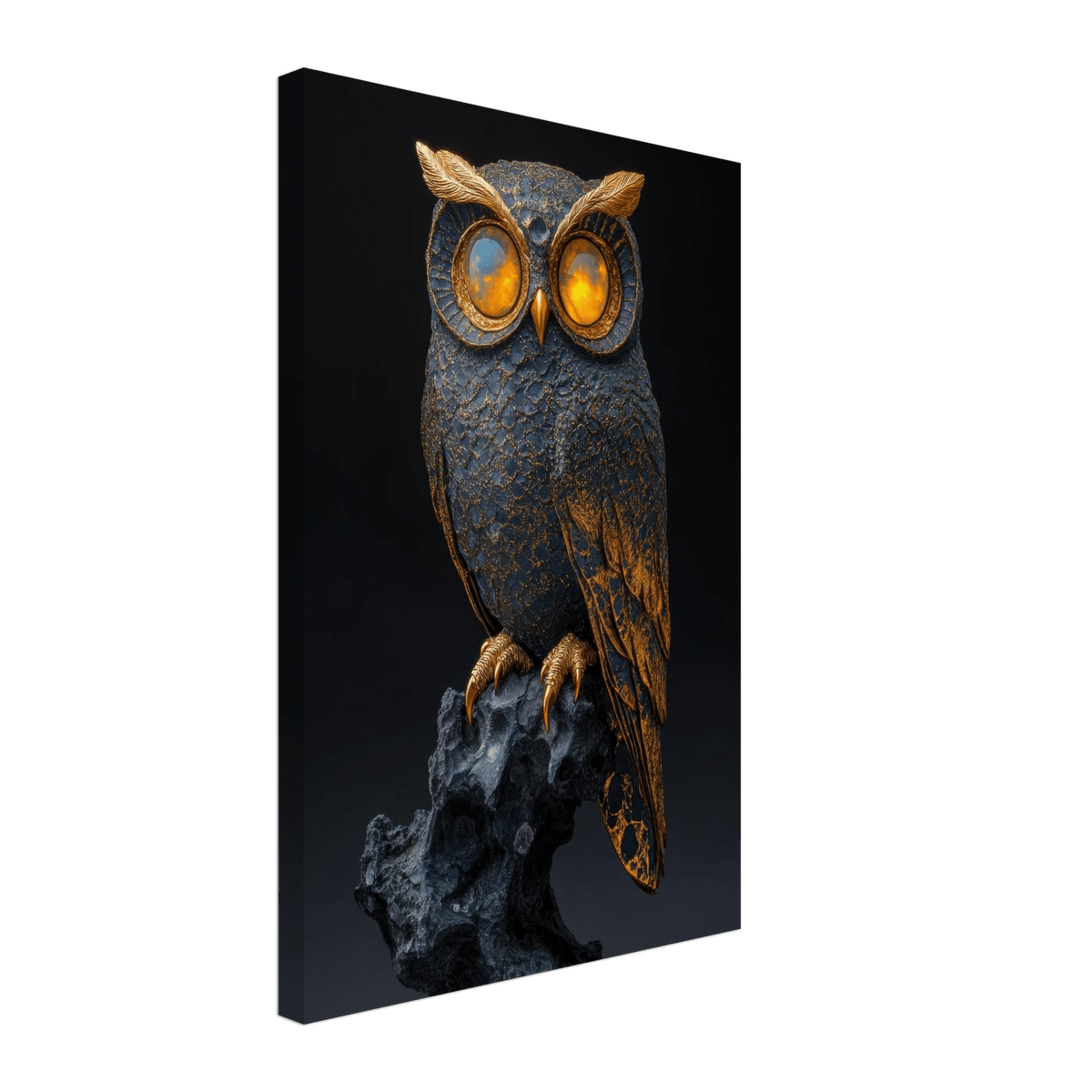 A Surreal owl with gold - Shop Ai Art WebShop - Digital Art online Store