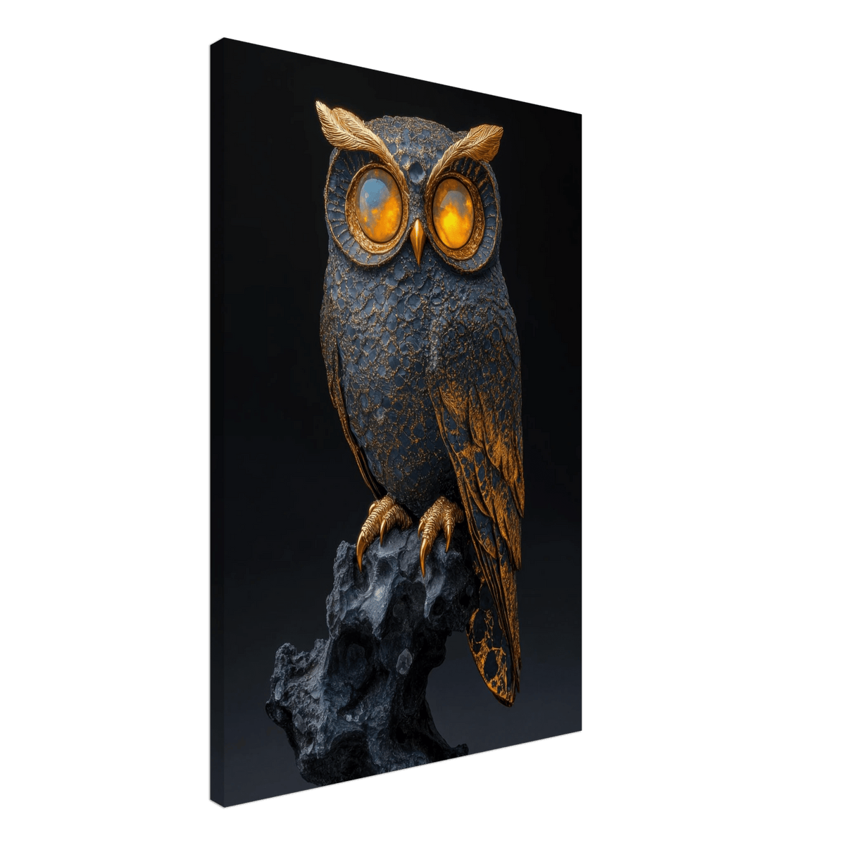 A Surreal owl with gold - Shop Ai Art WebShop - Digital Art online Store