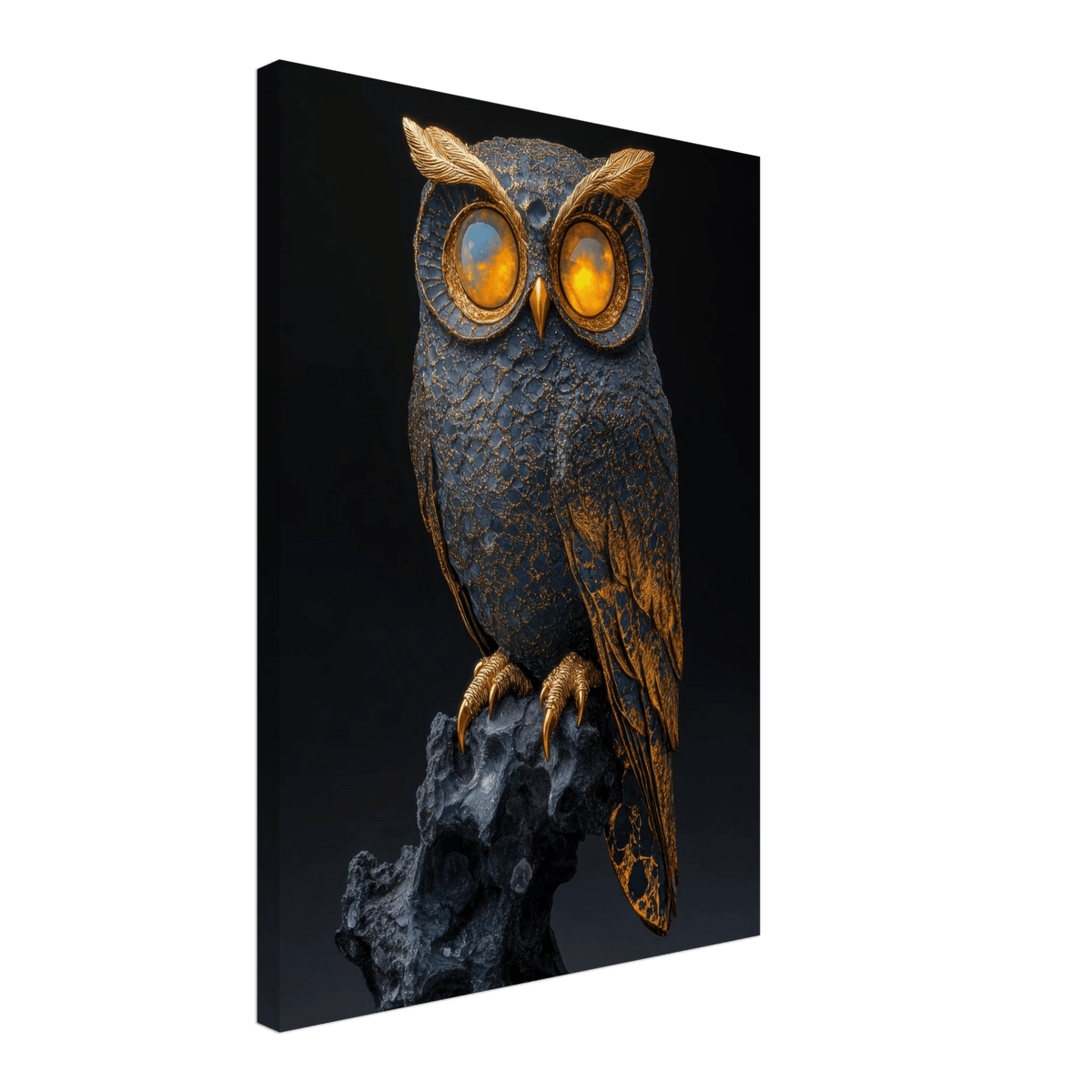 A Surreal owl with gold - Shop Ai Art WebShop - Digital Art online Store