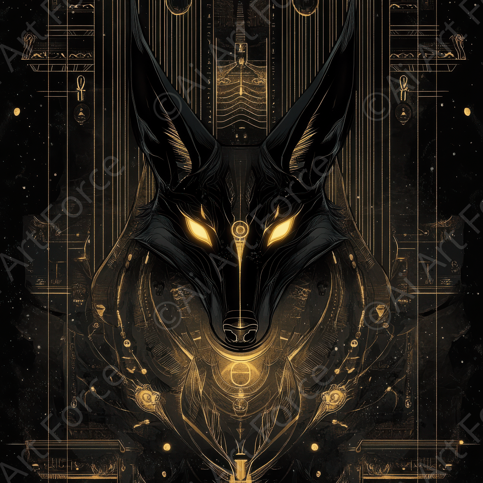 Digital Ai Artwork, of Anubis Guiding Souls 3, ideal for art enthusiasts and collectors.
