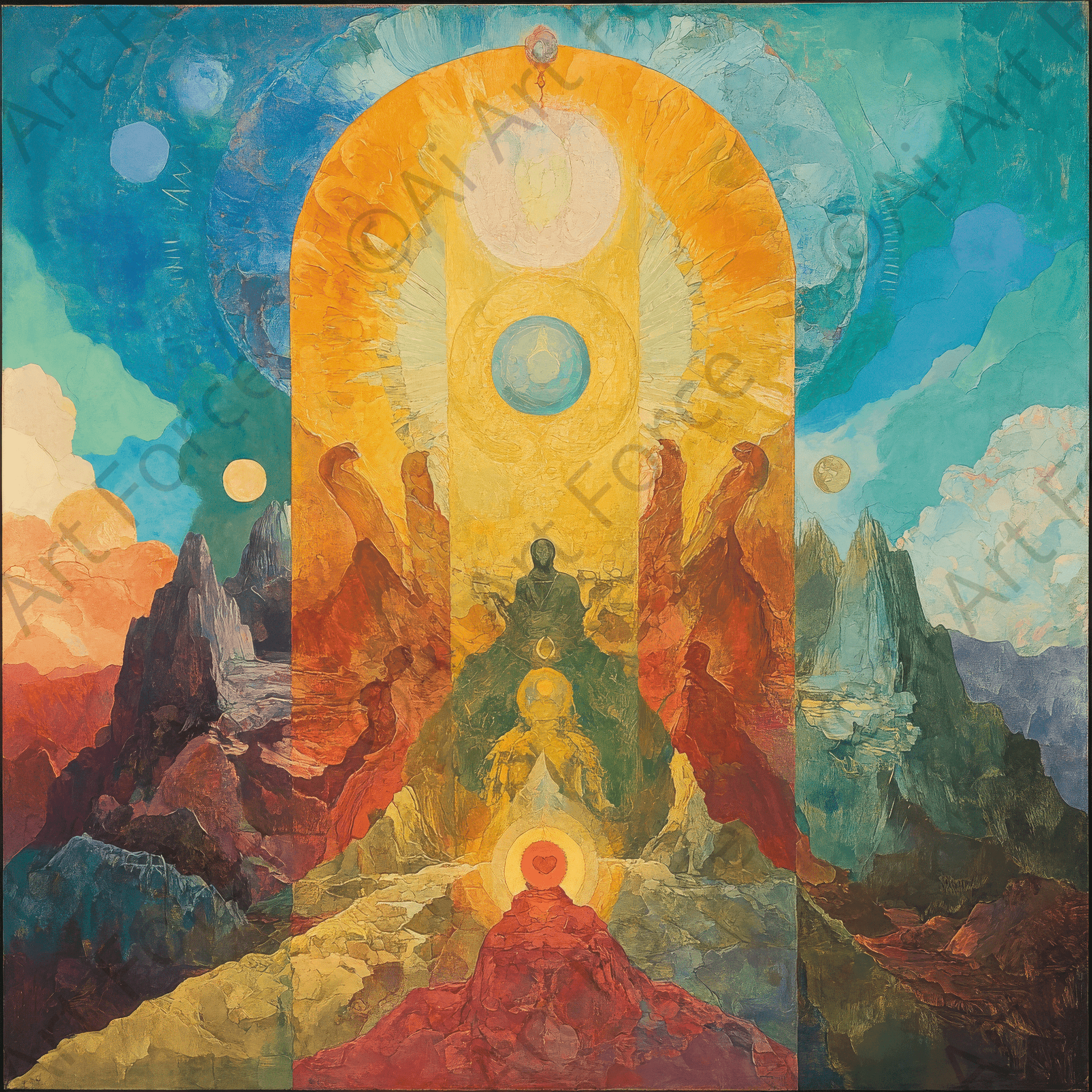 Digital Ai Artwork, of Color History and Spirituality 3, ideal for art enthusiasts and collectors.