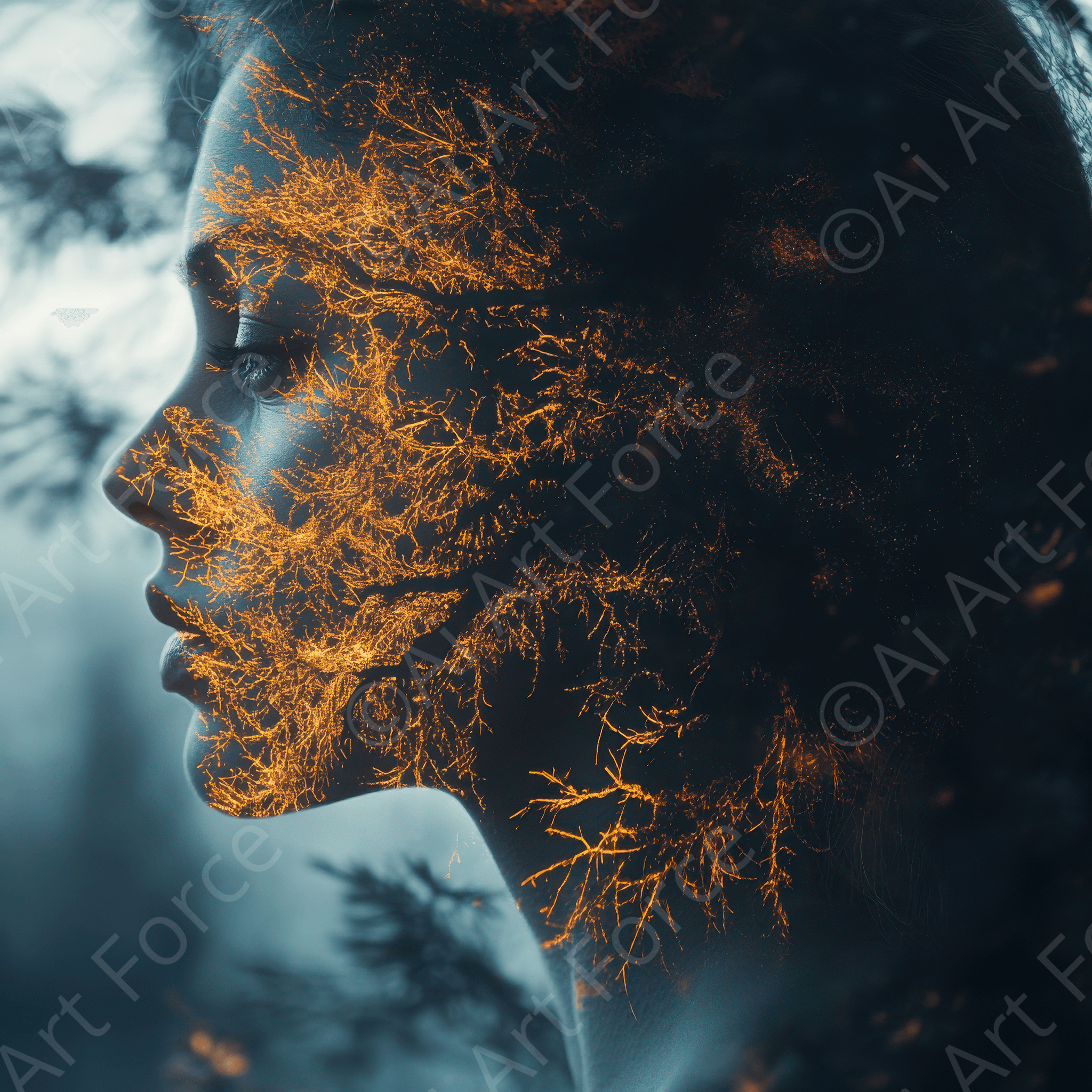 Digital Ai Artwork, of Embodied vs. Digital Spiritual Growth 5, ideal for art enthusiasts and collectors.