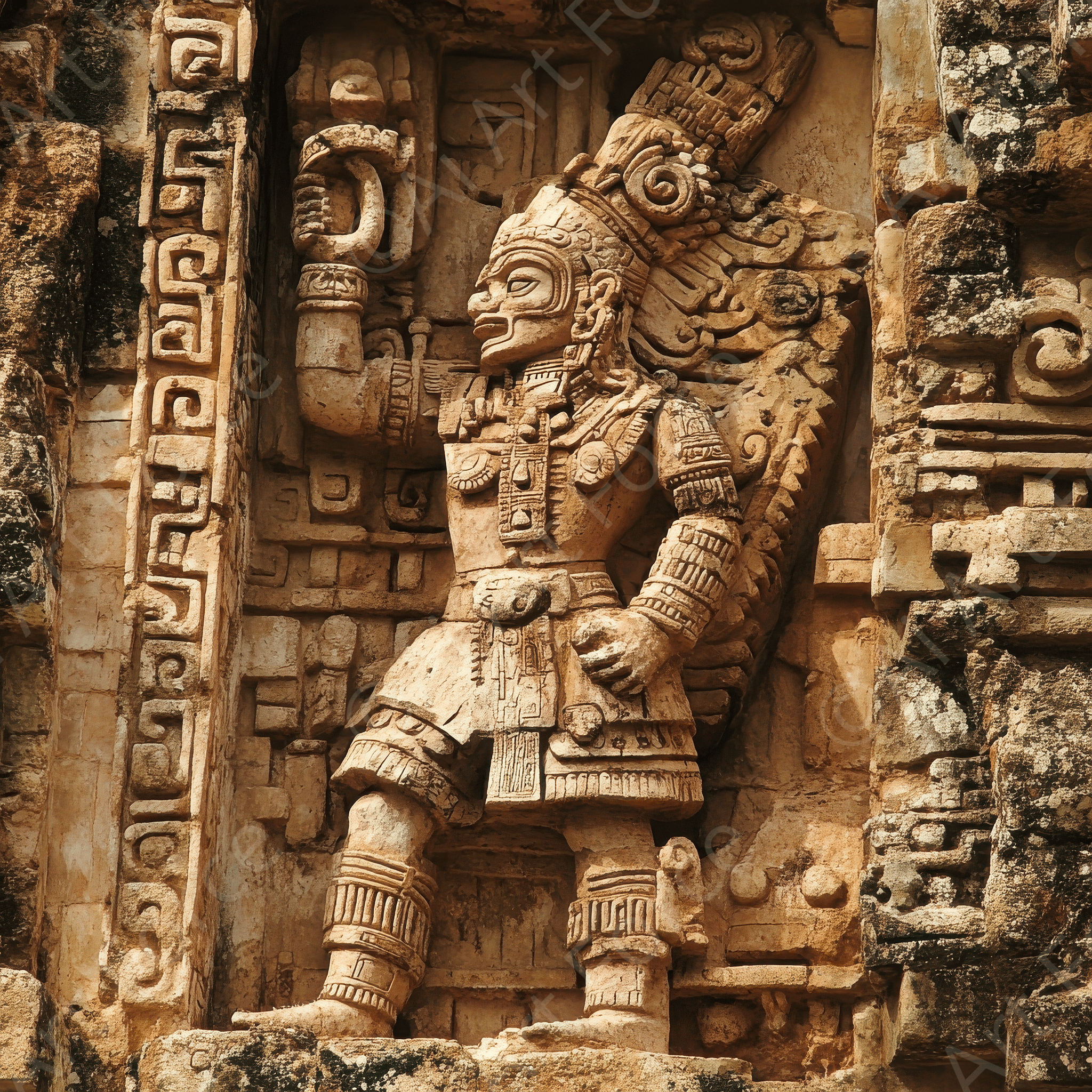 Digital Ai Artwork, of Maya Religion and Spirituality in Ancient and Modern Times 6, ideal for art enthusiasts and collectors.