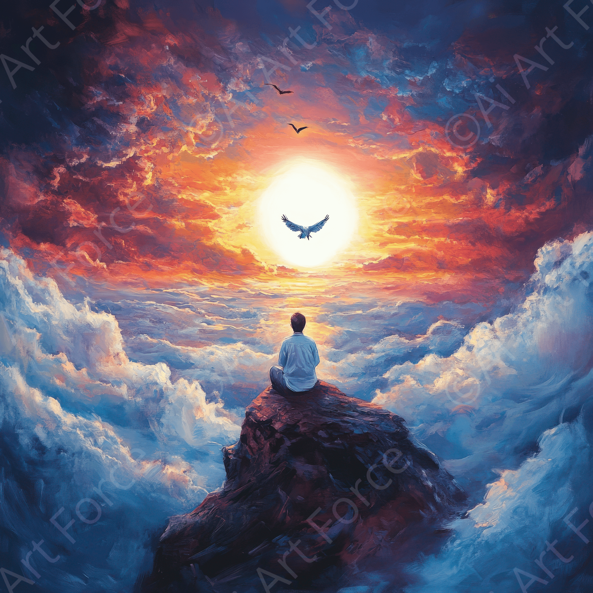 Digital Ai Artwork, of Spiritual Discernment and Vocational Counseling 2, ideal for art enthusiasts and collectors.