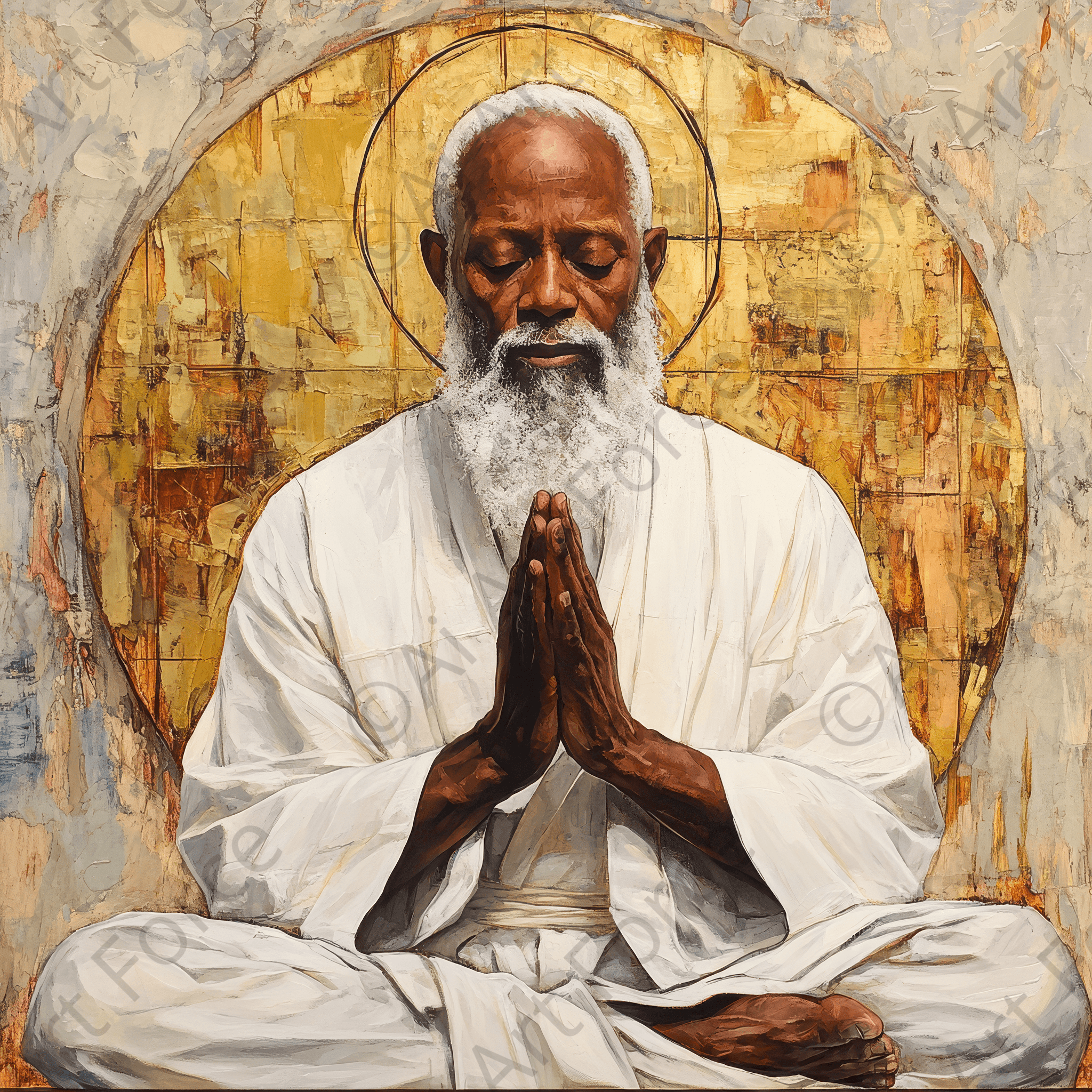 Digital Ai Artwork, of Spiritual Leader in Practicing Greatness 8, ideal for art enthusiasts and collectors.