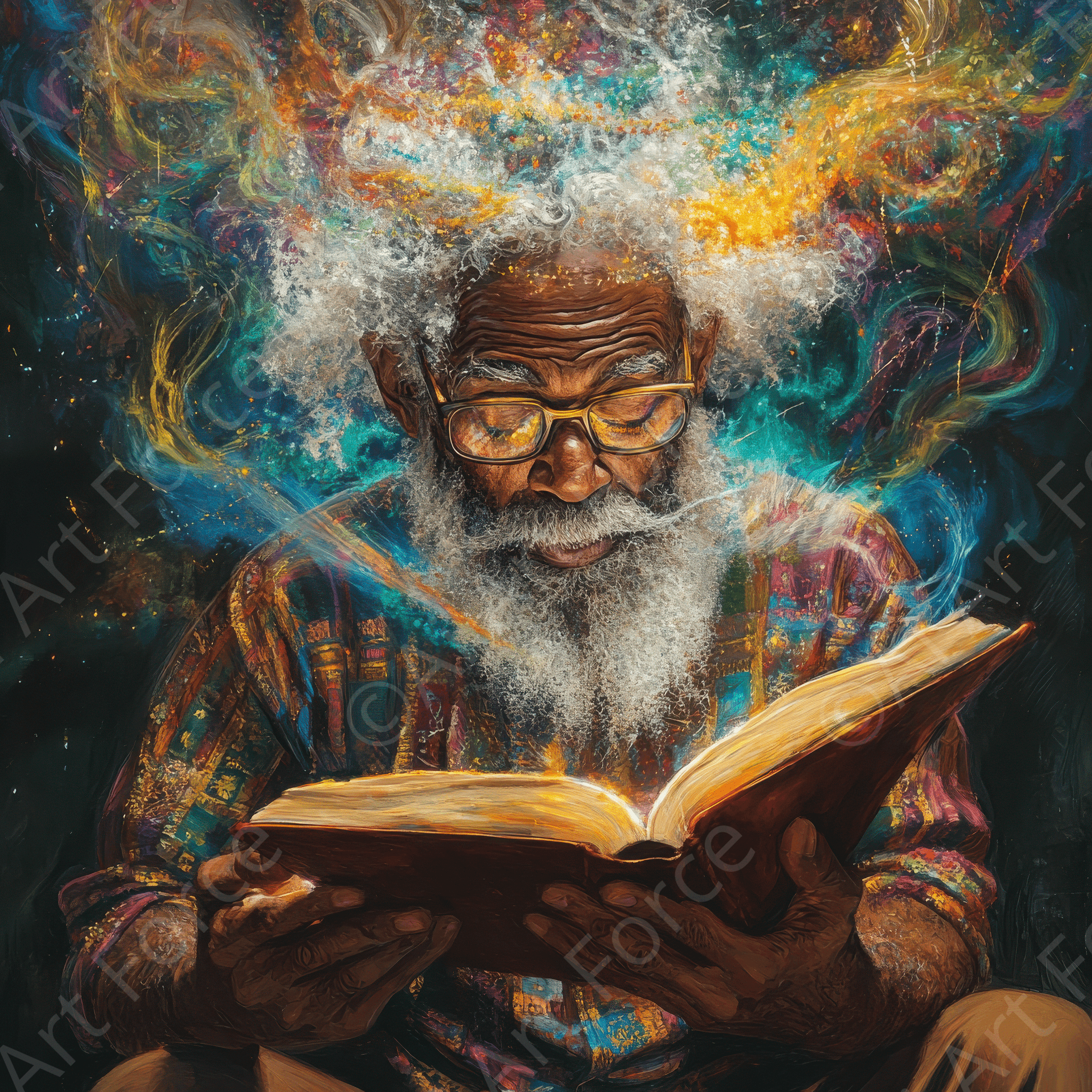 Digital Ai Artwork, of Spiritual Leader in Practicing Greatness 7, ideal for art enthusiasts and collectors.