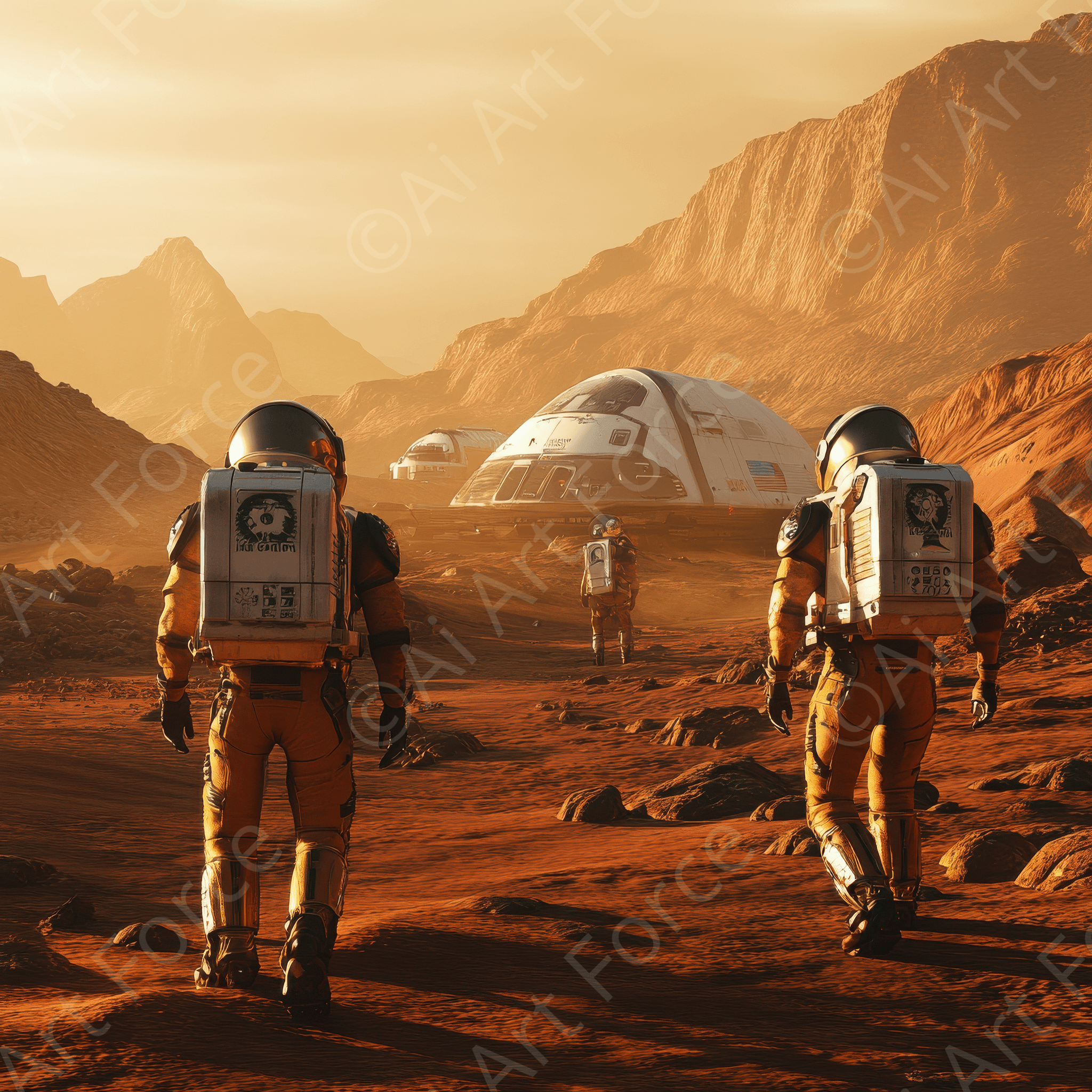 Digital Ai Artwork, of The ethical considerations of sending humans on outer space missions, ideal for art enthusiasts and collectors.