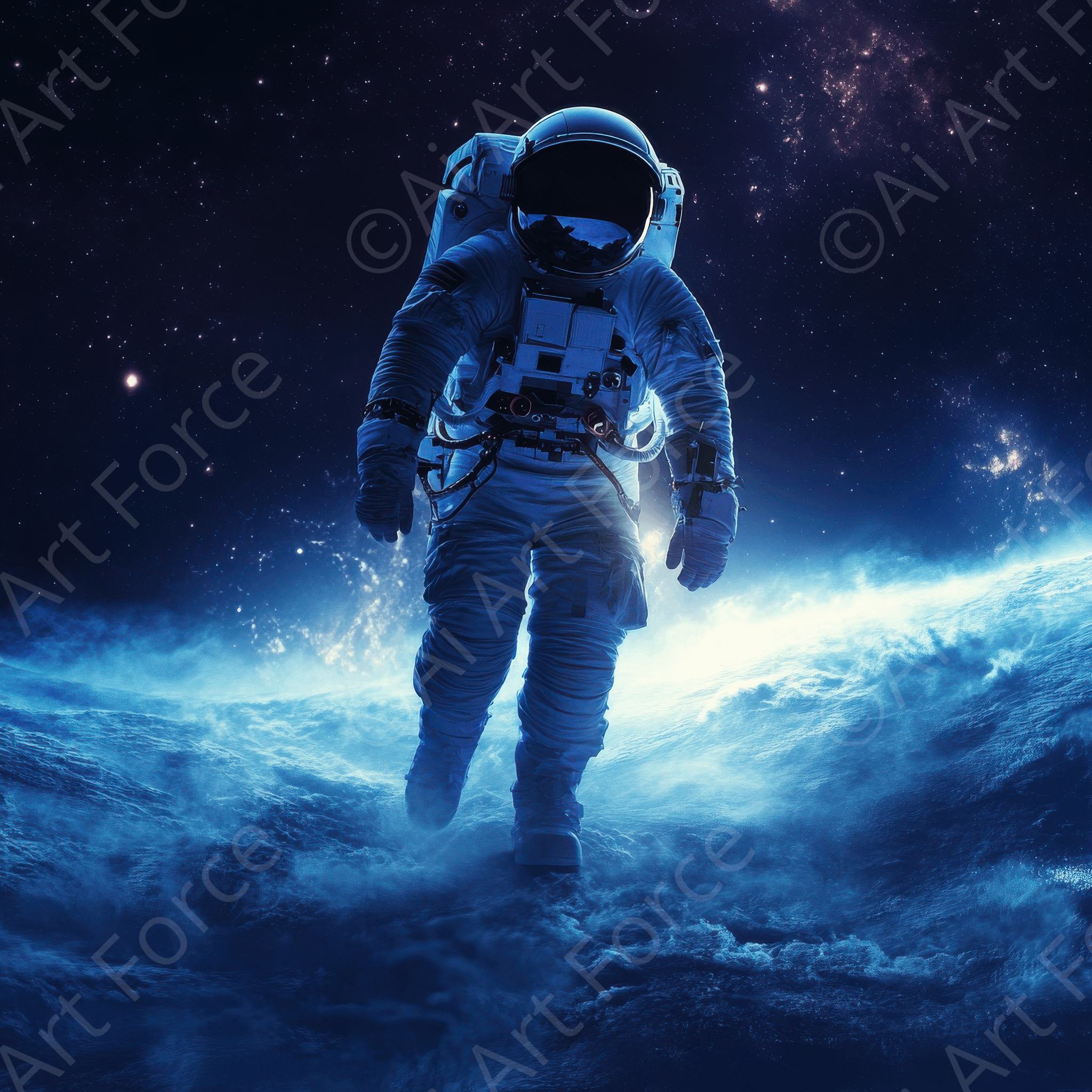 Digital Ai Artwork, of The psychological challenges of long-term space, ideal for art enthusiasts and collectors.