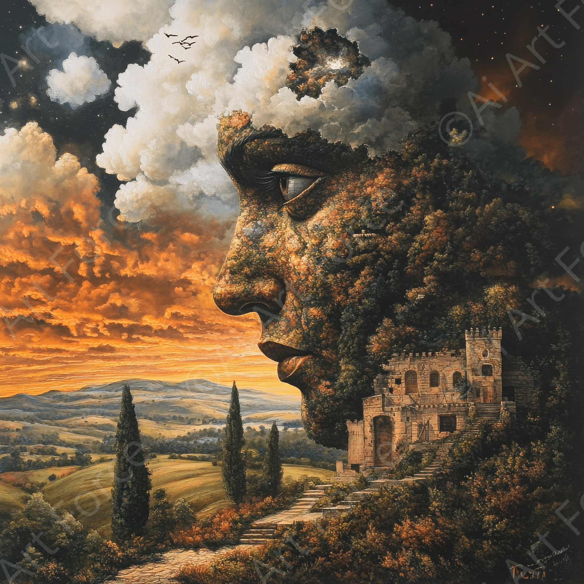 Digital Ai Artwork, of Surrealistic art style, ideal for art enthusiasts and collectors.