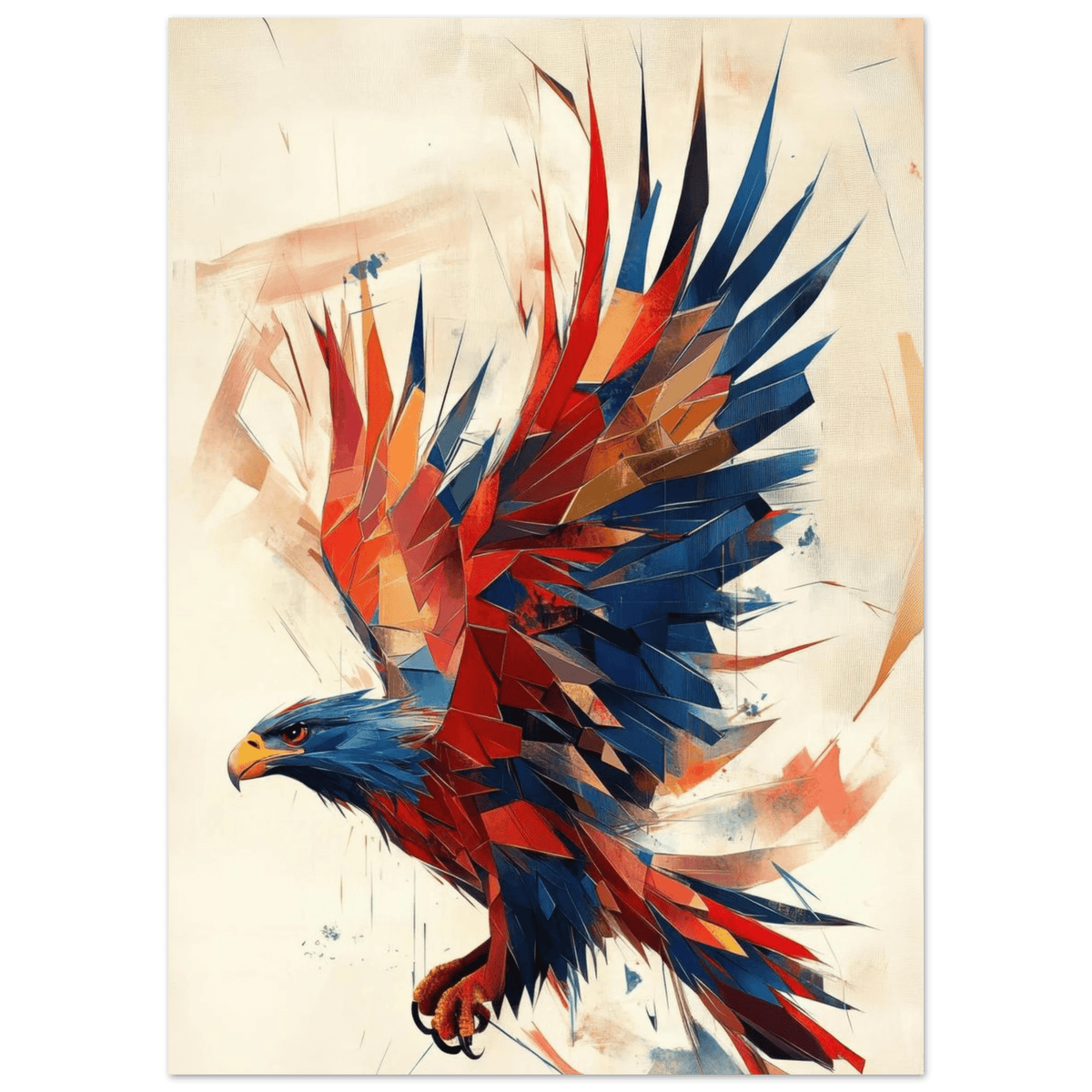 Abstract Geometric Eagle Animal Art - Modern Bold Poster
