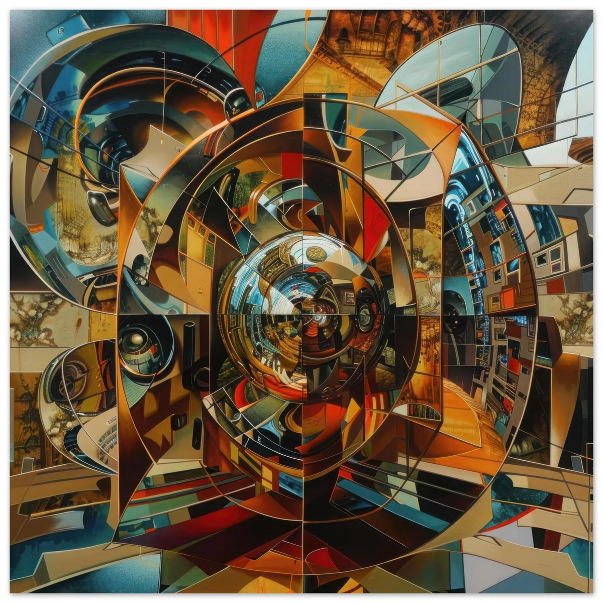 Abstract Mirrors 1 - Shop Ai Art WebShop - Digital Art online Store