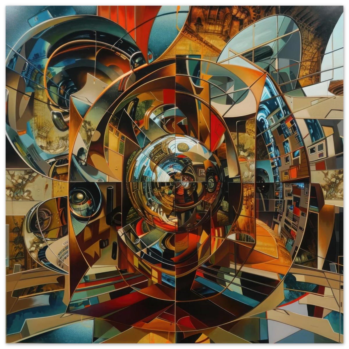 Abstract Mirrors 1 - Shop Ai Art WebShop - Digital Art online Store