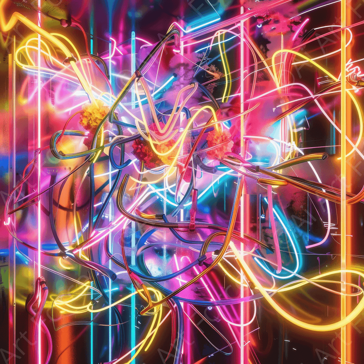 Abstract Neon 5 - Shop Ai Art WebShop - Digital Art online Store