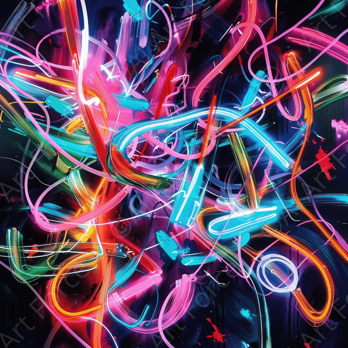 Abstract Neon 6 - Shop Ai Art WebShop - Digital Art online Store