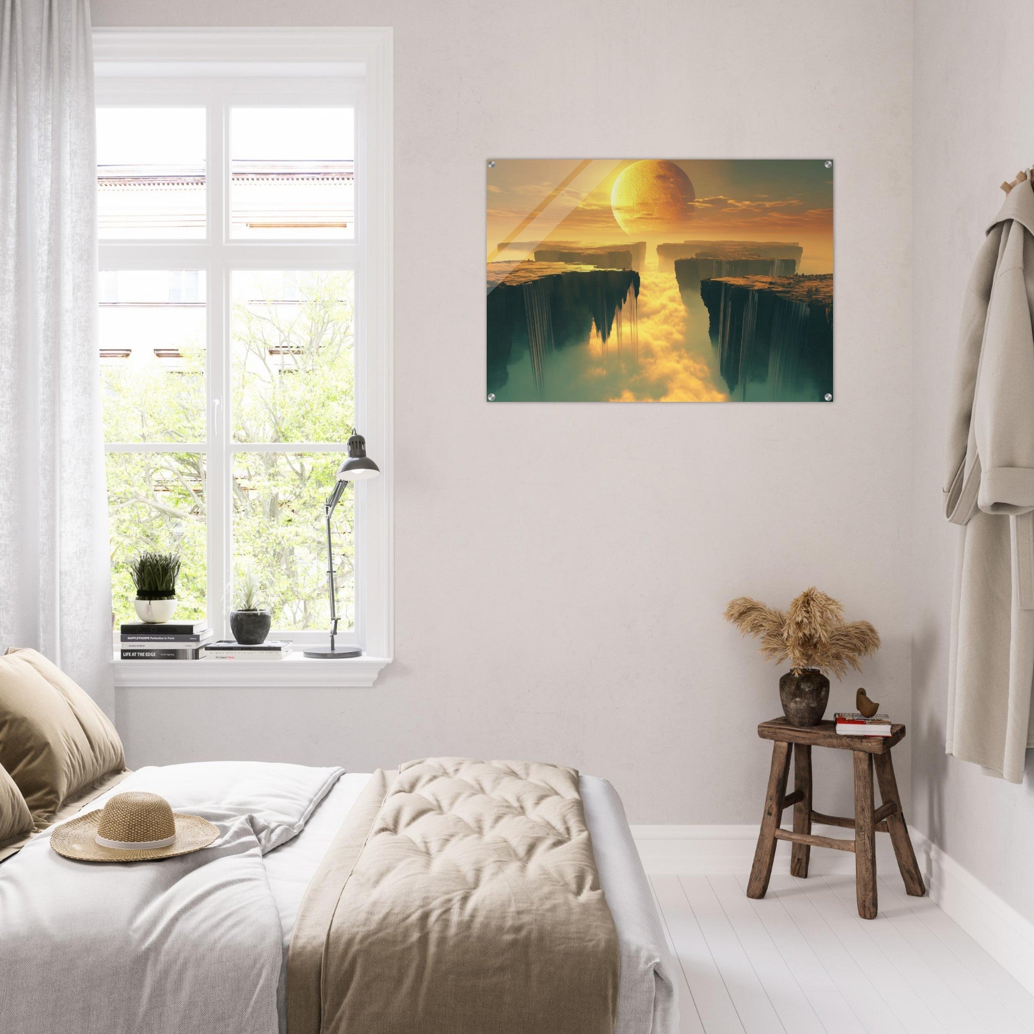 Acrylic Print Landscape - A vast dreamscape with levitating islands a mass 3 - Shop Ai Art WebShop - Digital Art online Store