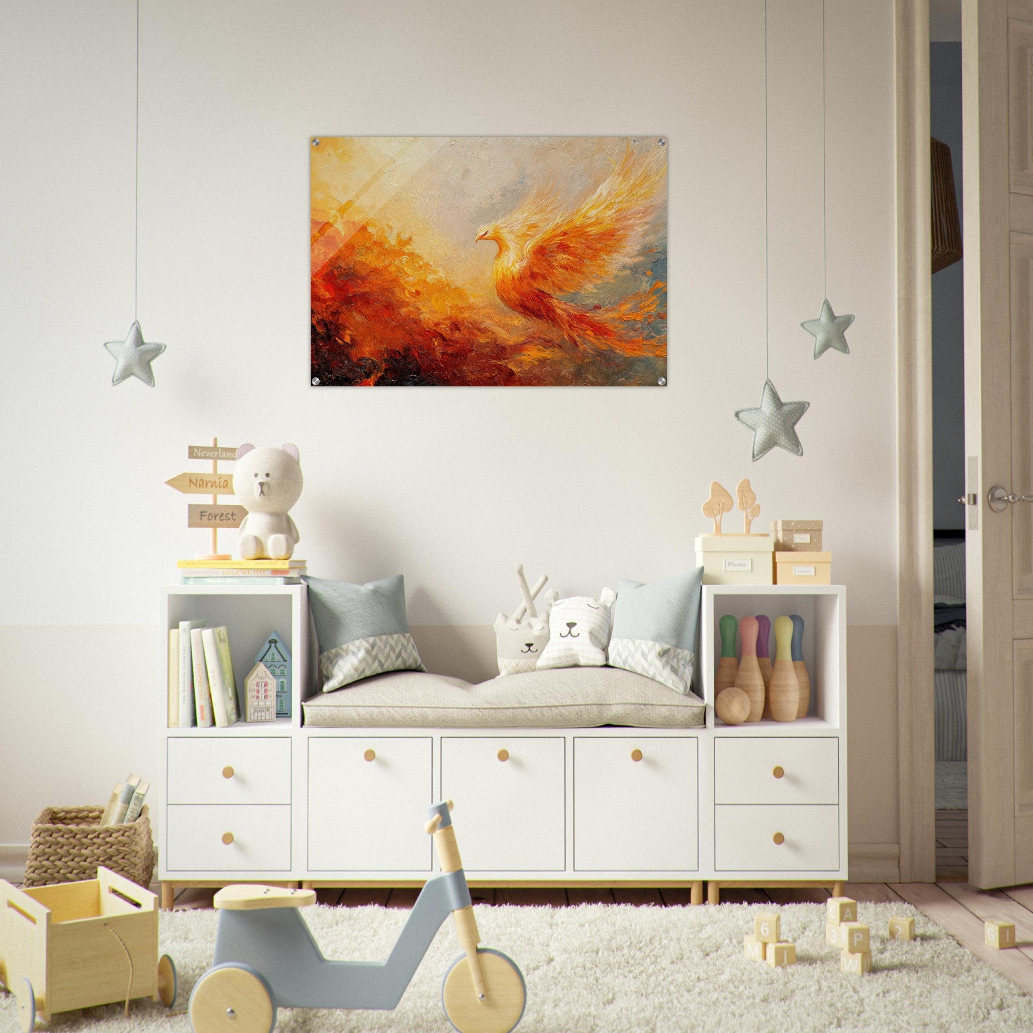 Acrylic Print Landscape - Impressionist Phoenix Rebirth Impressionism Did 2 - Shop Ai Art WebShop - Digital Art online Store