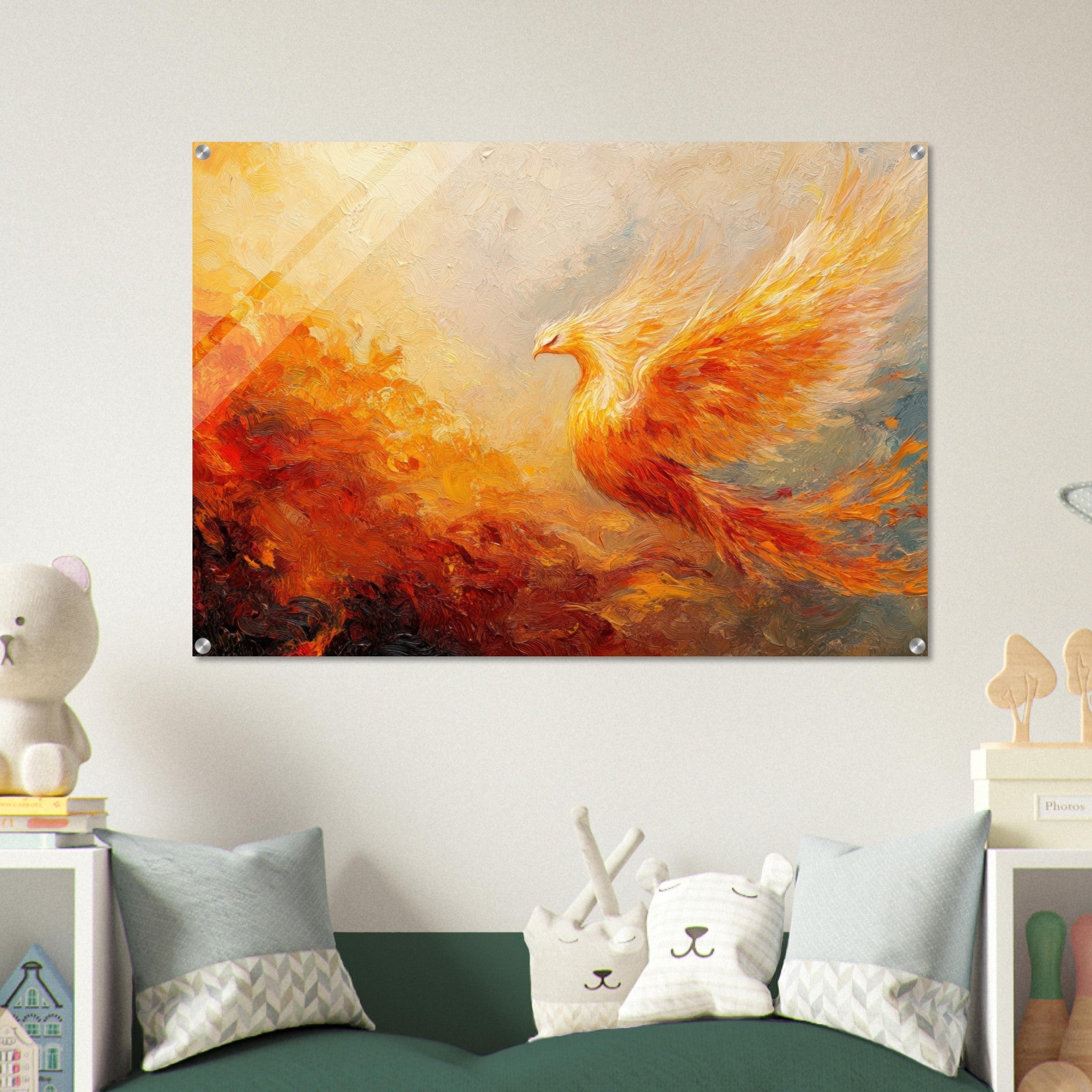Acrylic Print Landscape - Impressionist Phoenix Rebirth Impressionism Did 2 - Shop Ai Art WebShop - Digital Art online Store