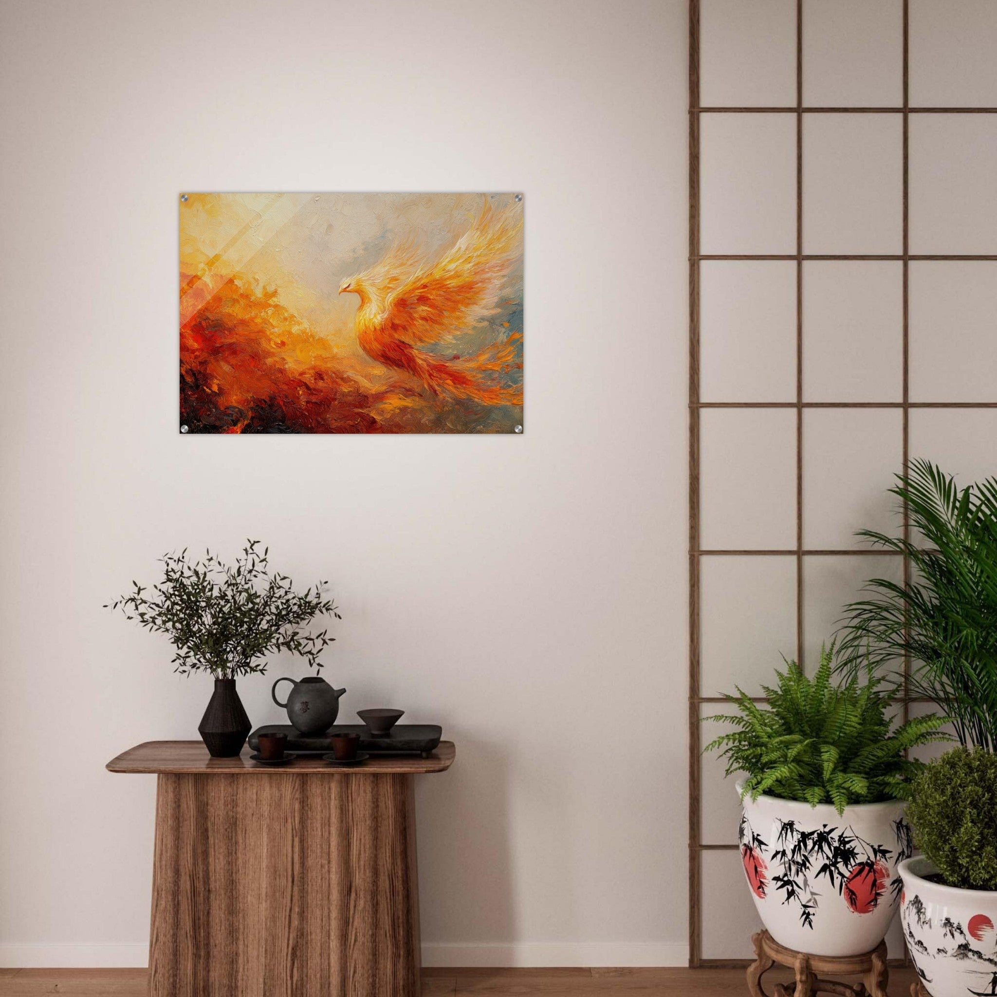 Acrylic Print Landscape - Impressionist Phoenix Rebirth Impressionism Did 2 - Shop Ai Art WebShop - Digital Art online Store