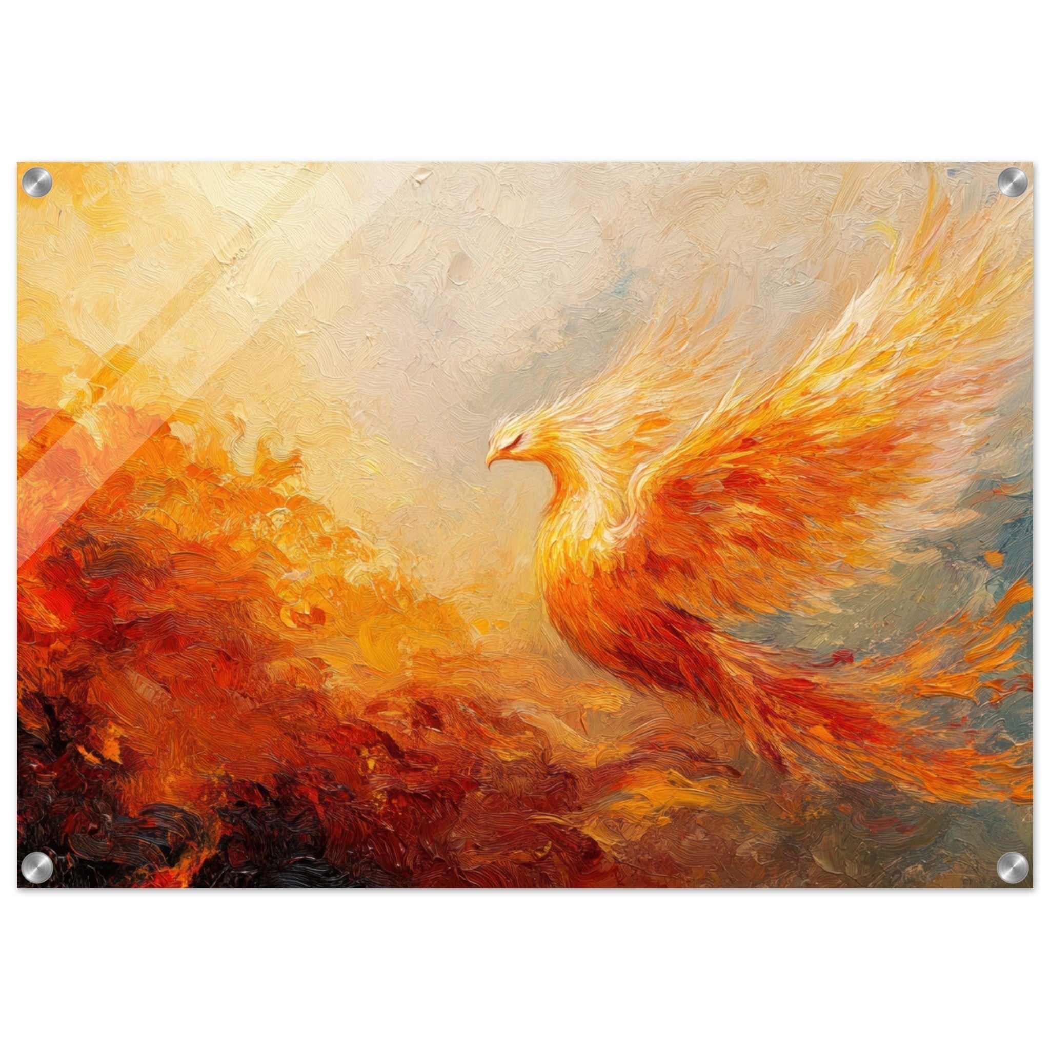 Acrylic Print Landscape - Impressionist Phoenix Rebirth Impressionism Did 2 - Shop Ai Art WebShop - Digital Art online Store