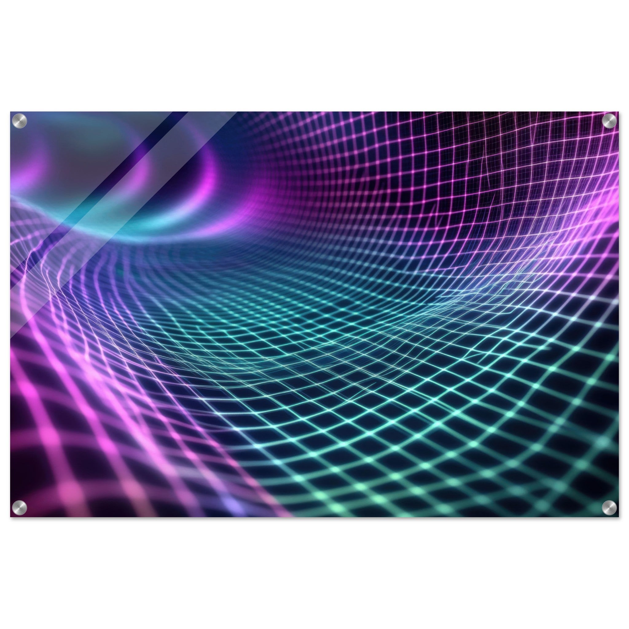 Acrylic Print Landscape - Quantum Reverberation Cascading waves of transit 2 - Shop Ai Art WebShop - Digital Art online Store