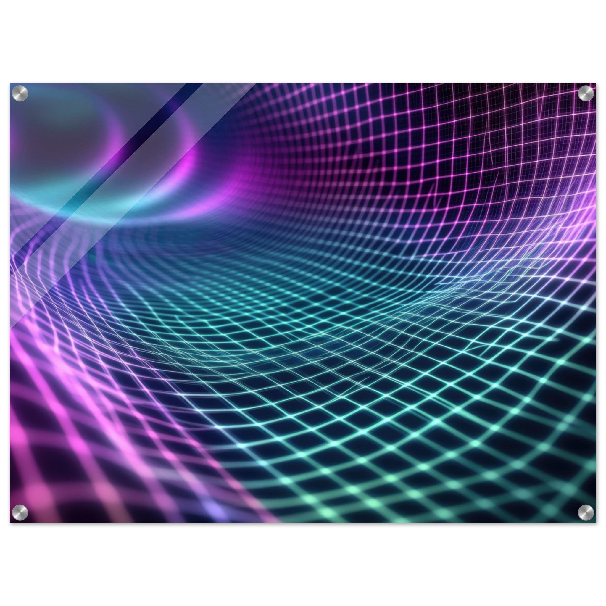 Acrylic Print Landscape - Quantum Reverberation Cascading waves of transit 2 - Shop Ai Art WebShop - Digital Art online Store