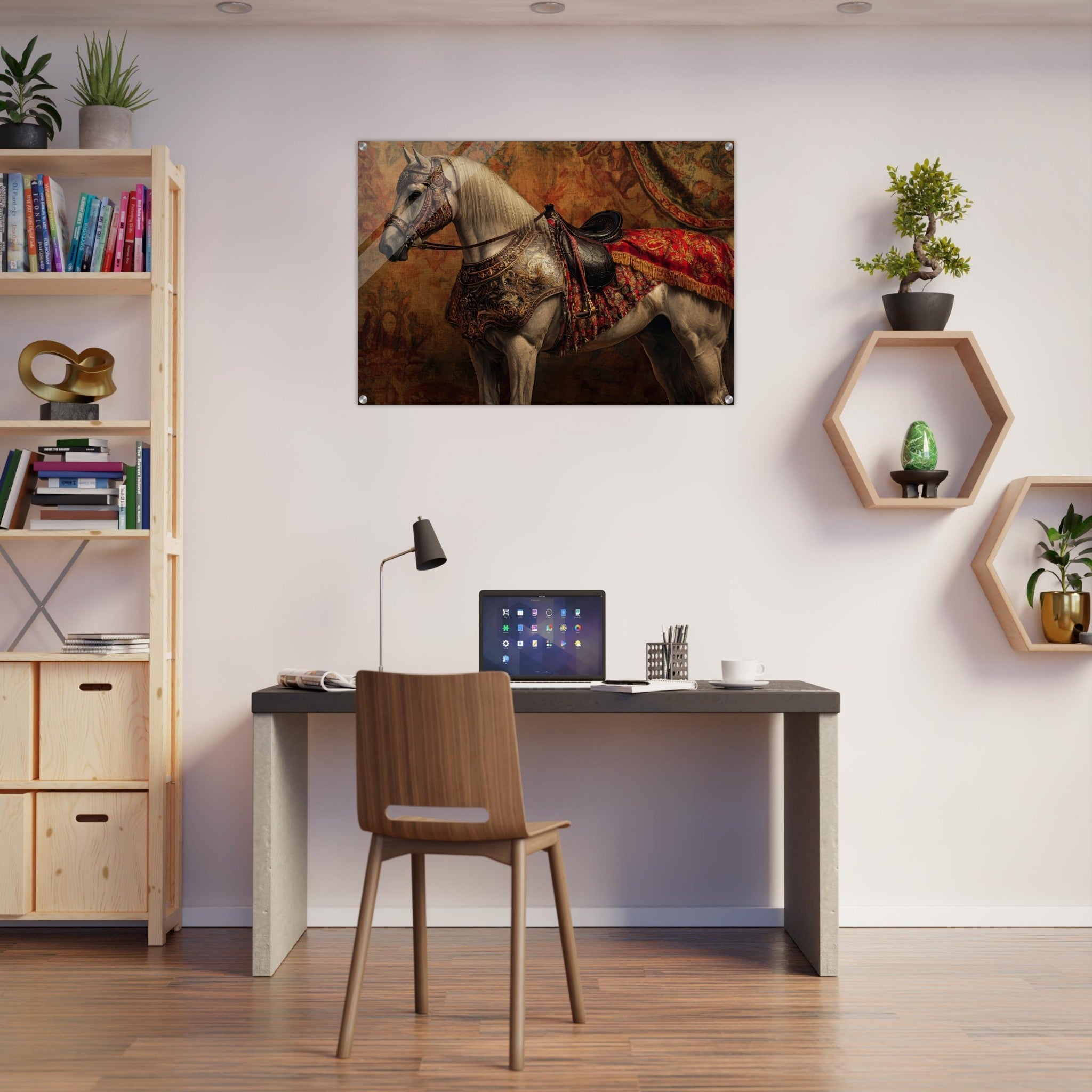 Acrylic Print Landscape - Renaissance Portrait of a Noble Horse A dignified 2 - Shop Ai Art WebShop - Digital Art online Store