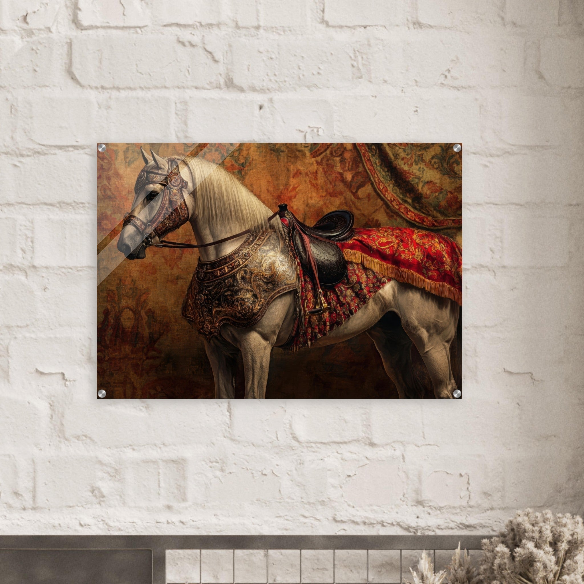 Acrylic Print Landscape - Renaissance Portrait of a Noble Horse A dignified 2 - Shop Ai Art WebShop - Digital Art online Store