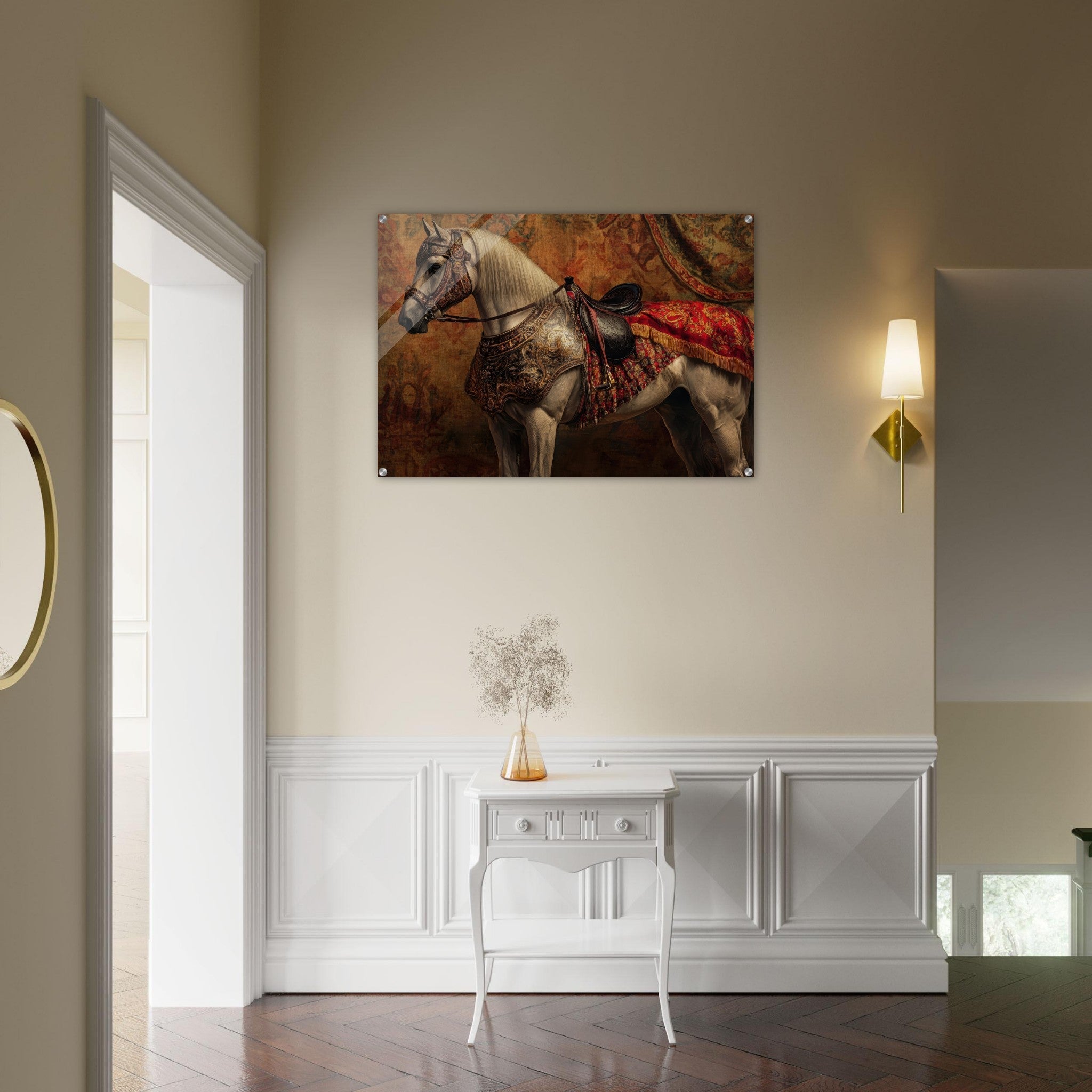 Acrylic Print Landscape - Renaissance Portrait of a Noble Horse A dignified 2 - Shop Ai Art WebShop - Digital Art online Store