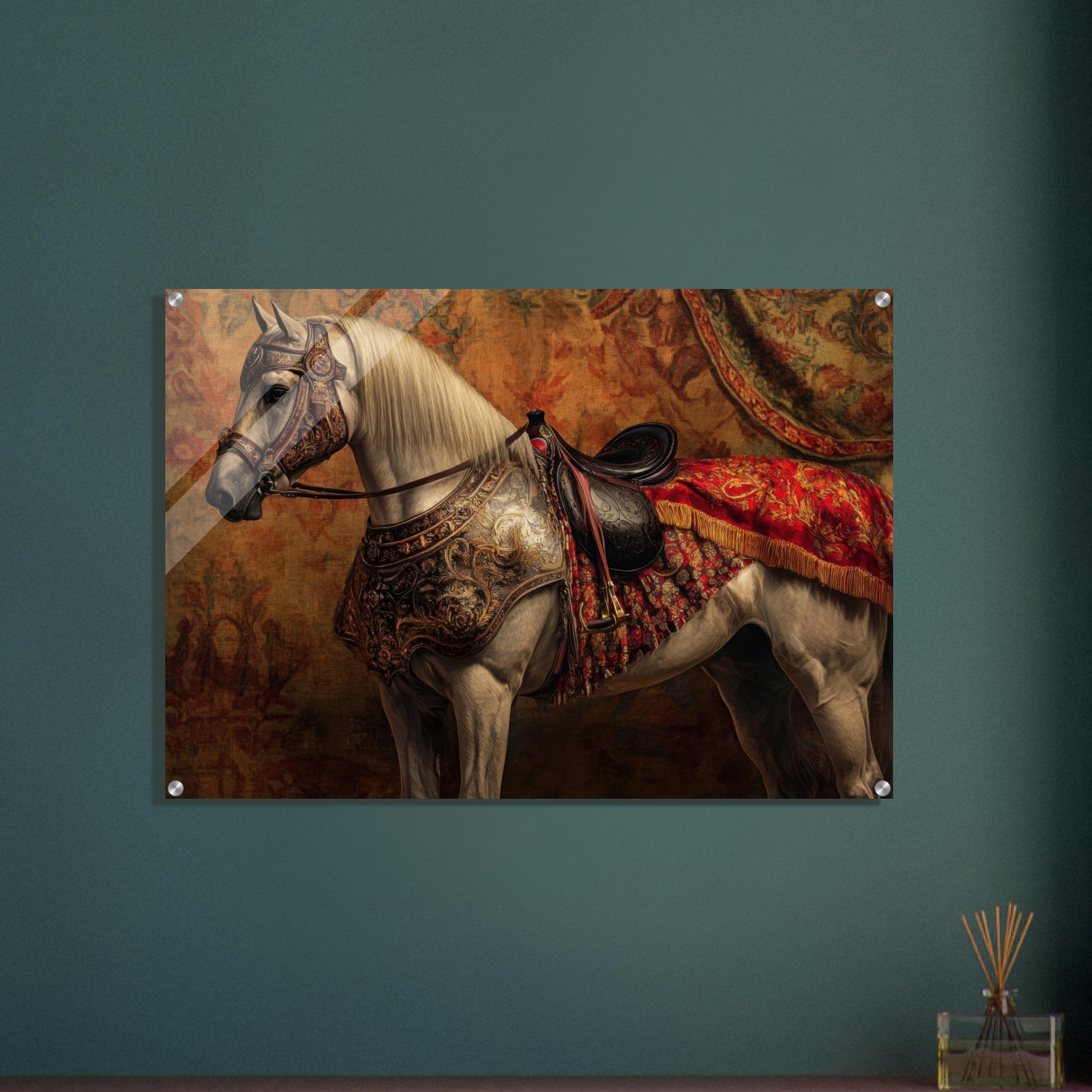 Acrylic Print Landscape - Renaissance Portrait of a Noble Horse A dignified 2 - Shop Ai Art WebShop - Digital Art online Store