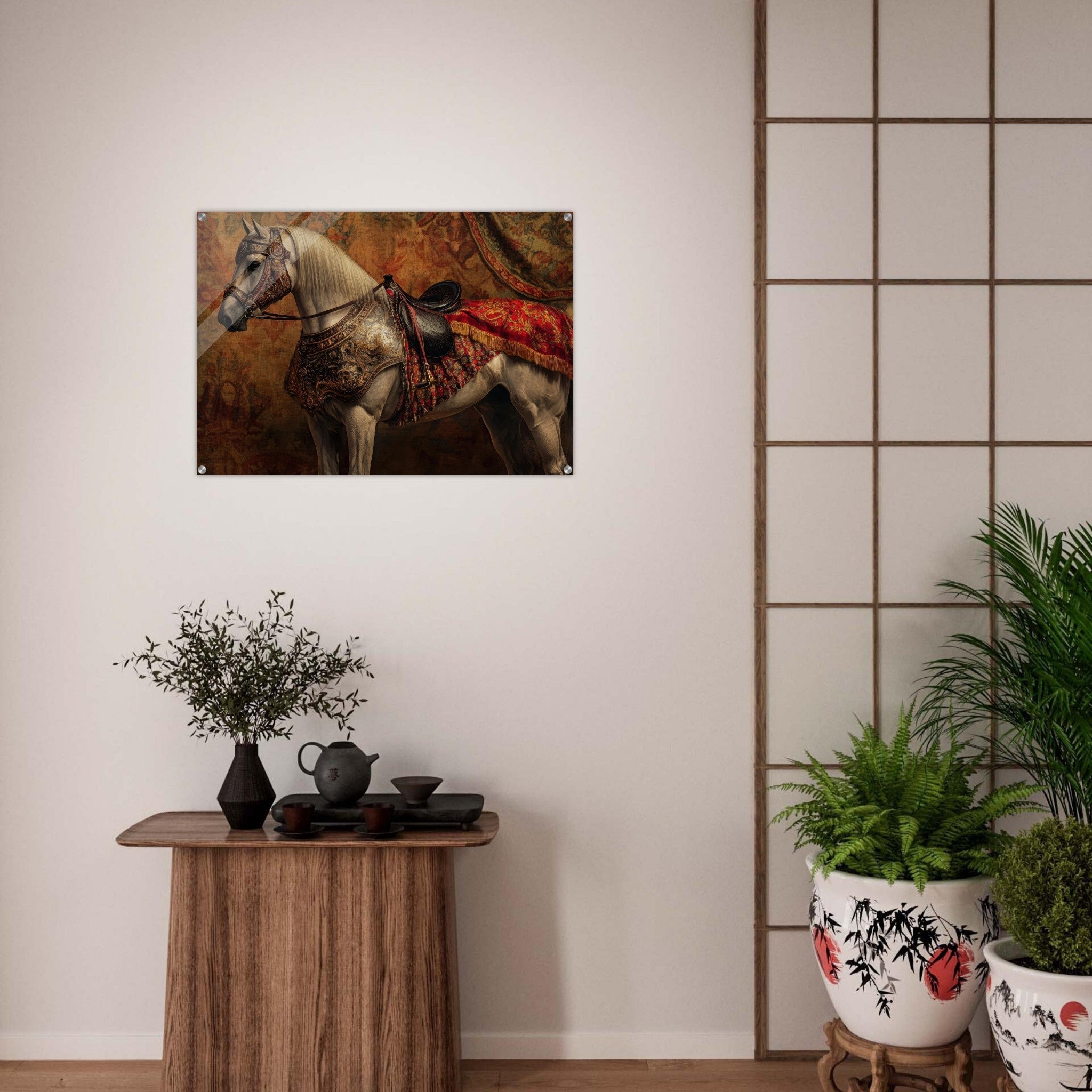 Acrylic Print Landscape - Renaissance Portrait of a Noble Horse A dignified 2 - Shop Ai Art WebShop - Digital Art online Store