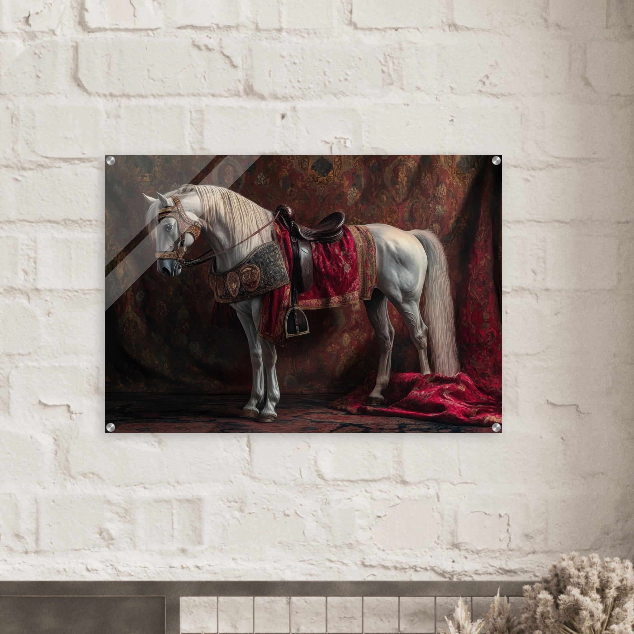 Acrylic Print Landscape - Renaissance Portrait of a Noble Horse A dignified 4 - Shop Ai Art WebShop - Digital Art online Store