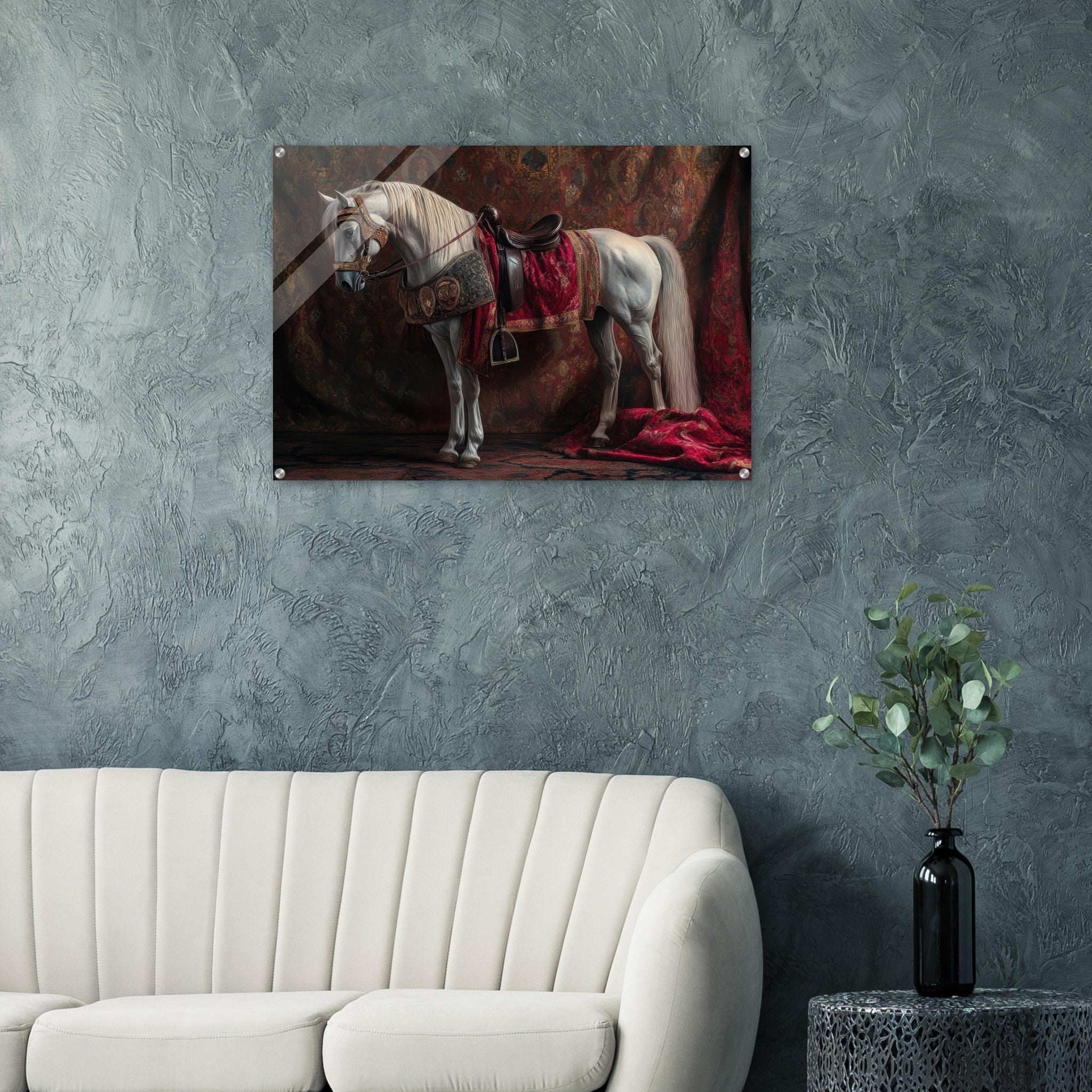 Acrylic Print Landscape - Renaissance Portrait of a Noble Horse A dignified 4 - Shop Ai Art WebShop - Digital Art online Store