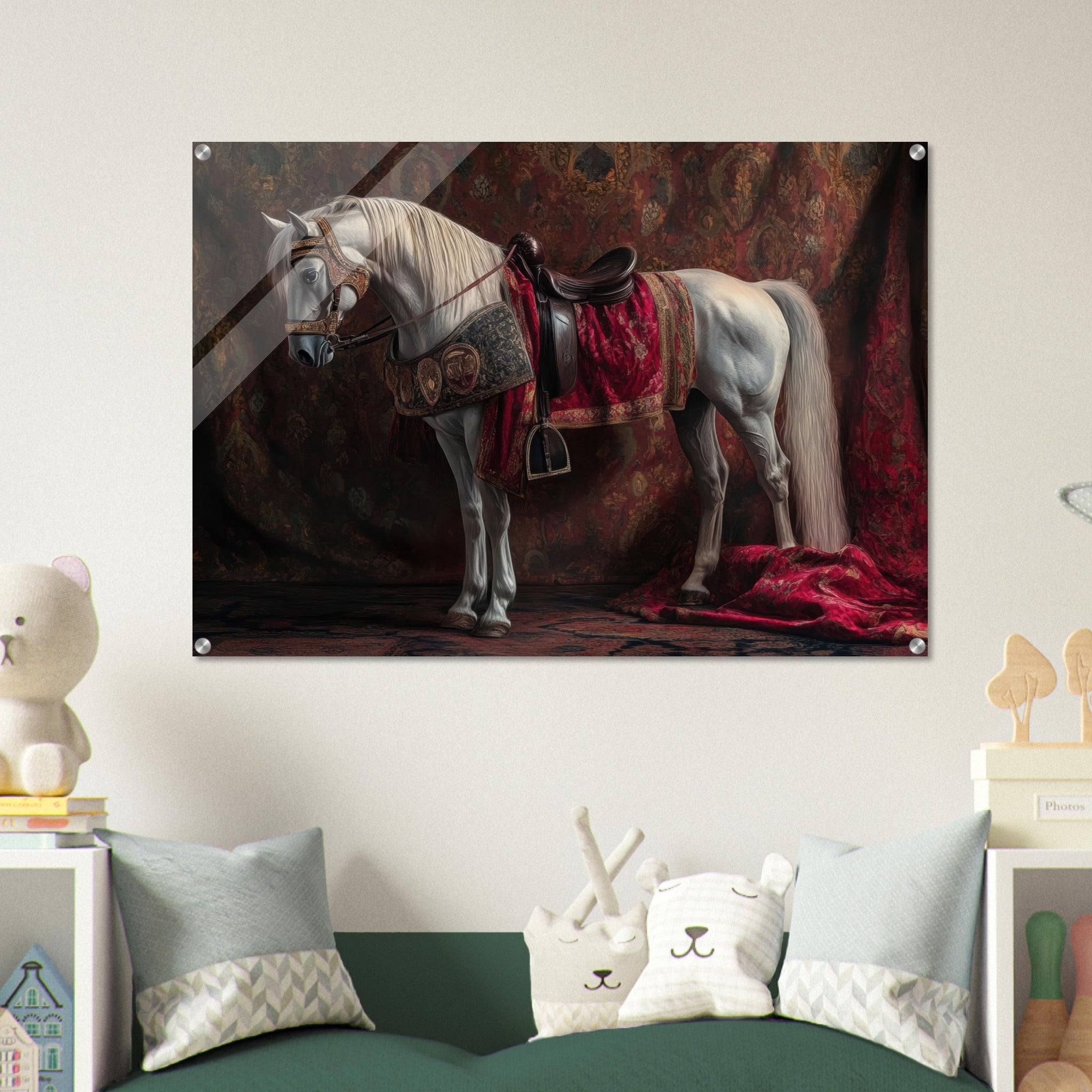Acrylic Print Landscape - Renaissance Portrait of a Noble Horse A dignified 4 - Shop Ai Art WebShop - Digital Art online Store