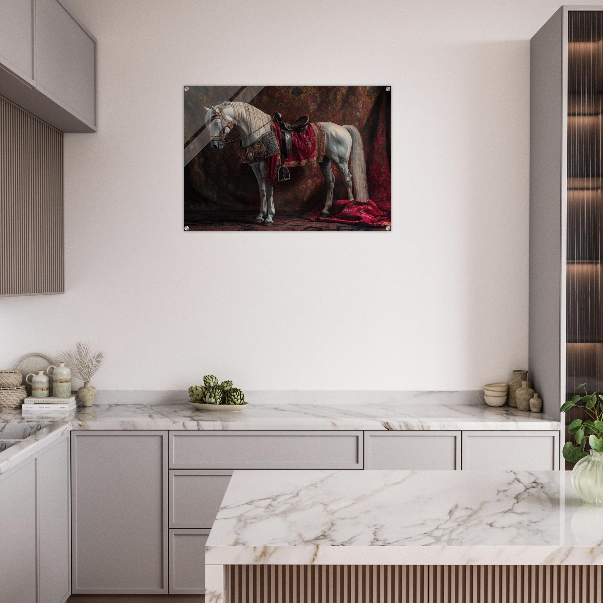 Acrylic Print Landscape - Renaissance Portrait of a Noble Horse A dignified 4 - Shop Ai Art WebShop - Digital Art online Store